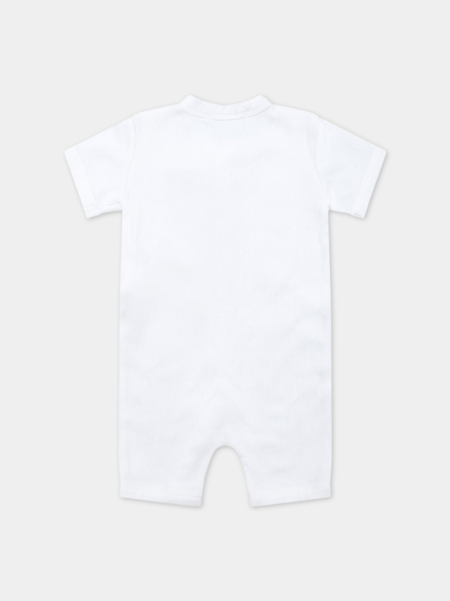 Pagliaccetto bianco per neonati con Teddy Bear,Moschino Kids,MUY055 LAA32 10101