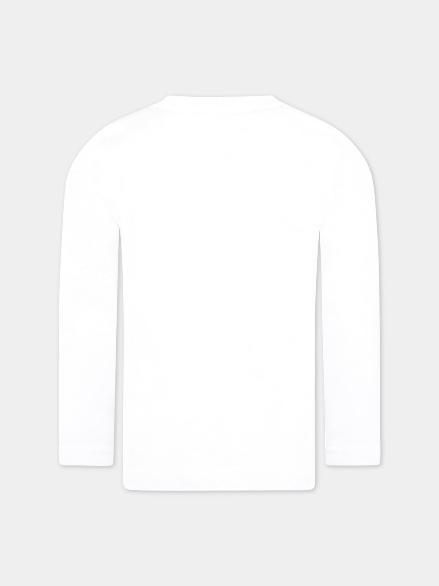 T-shirt bianca per bambini con Teddy Bear,Moschino Kids,HUO00Q LAA23 10101