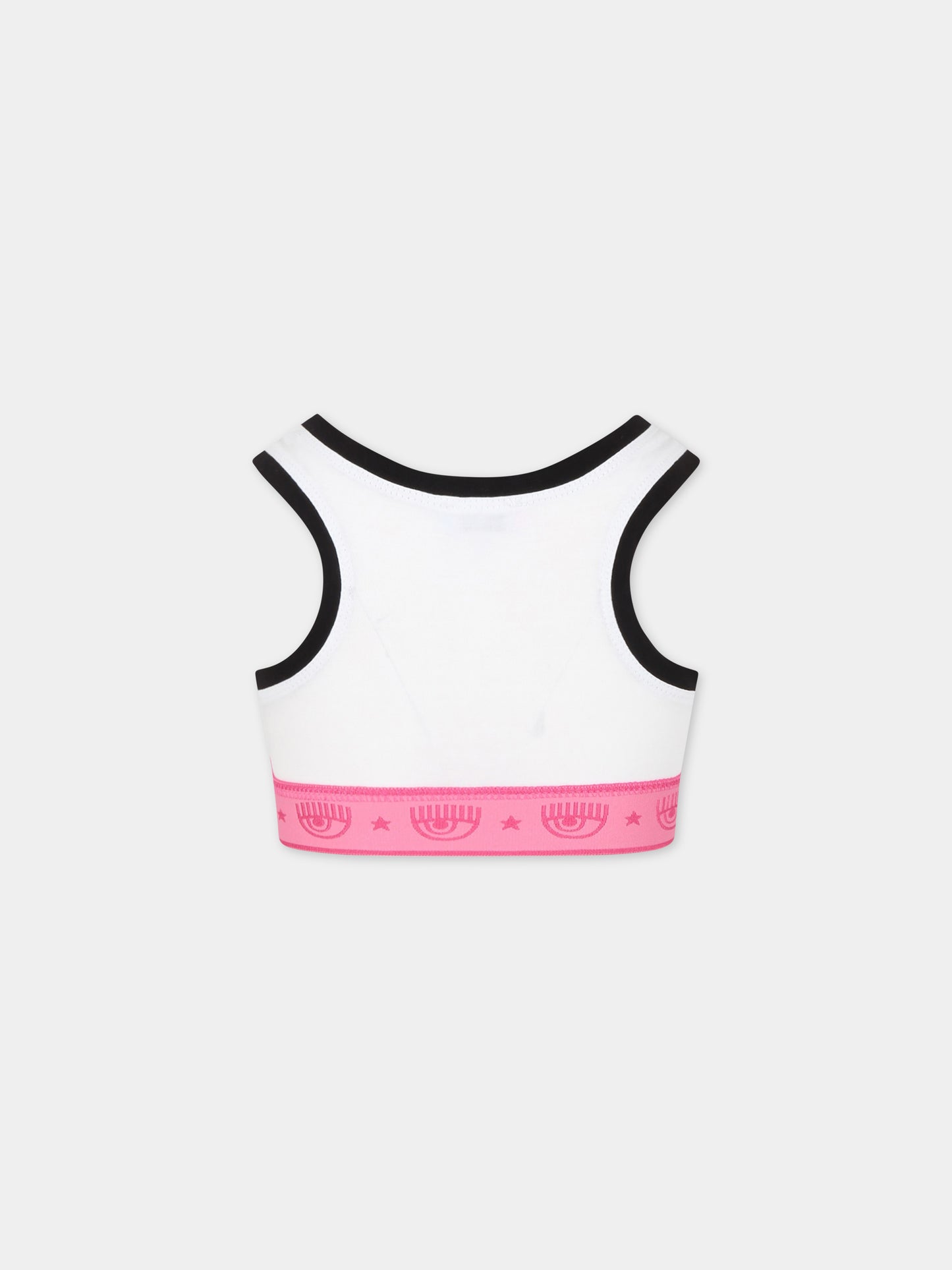 Top bianco per bambina con iconico occhiolino,Chiara Ferragni Collection,51A605 1201 0099