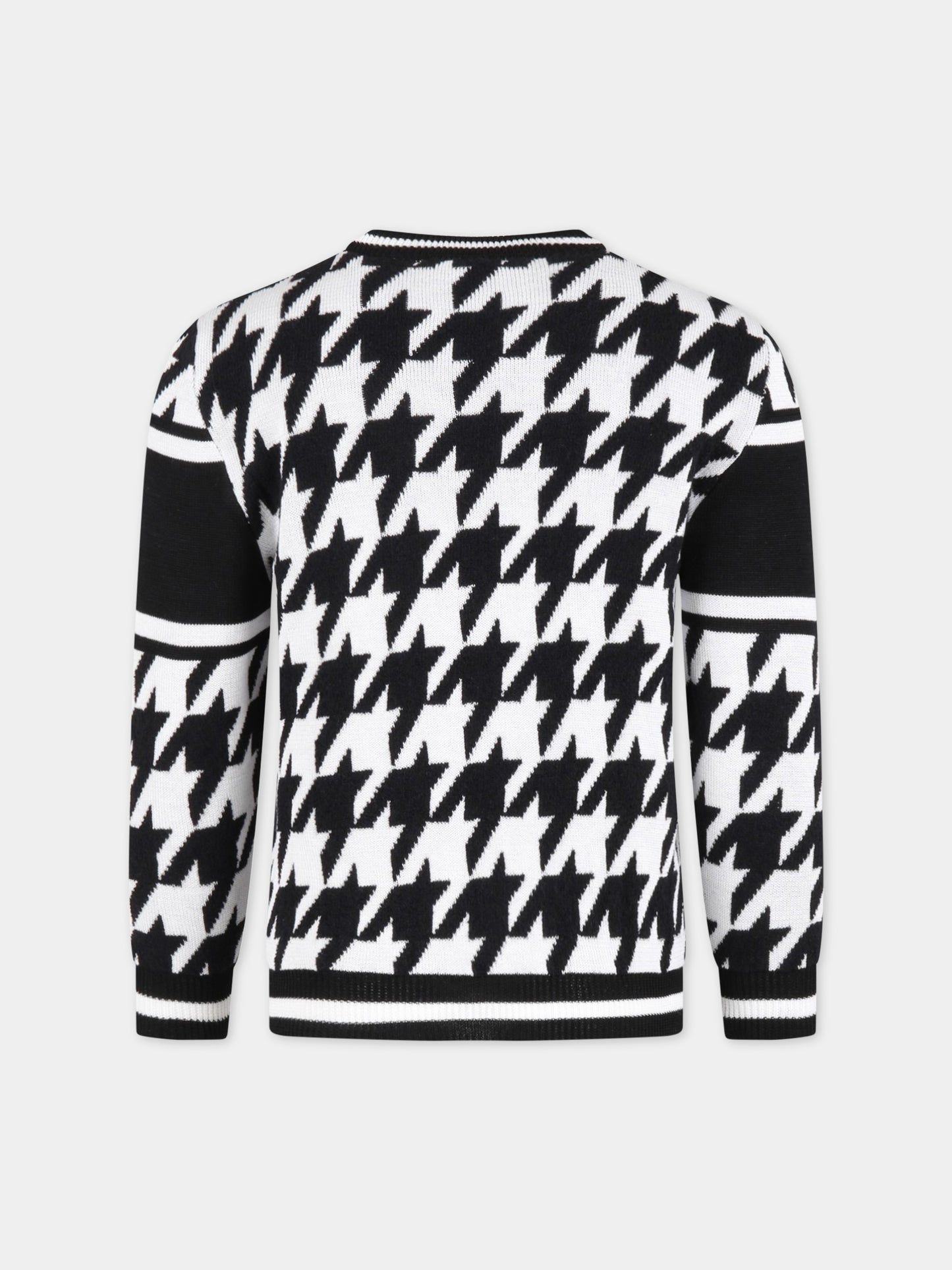 Maglione multicolor per bambino con logo bianco,Balmain Kids,BS9P10 X0018 930BC