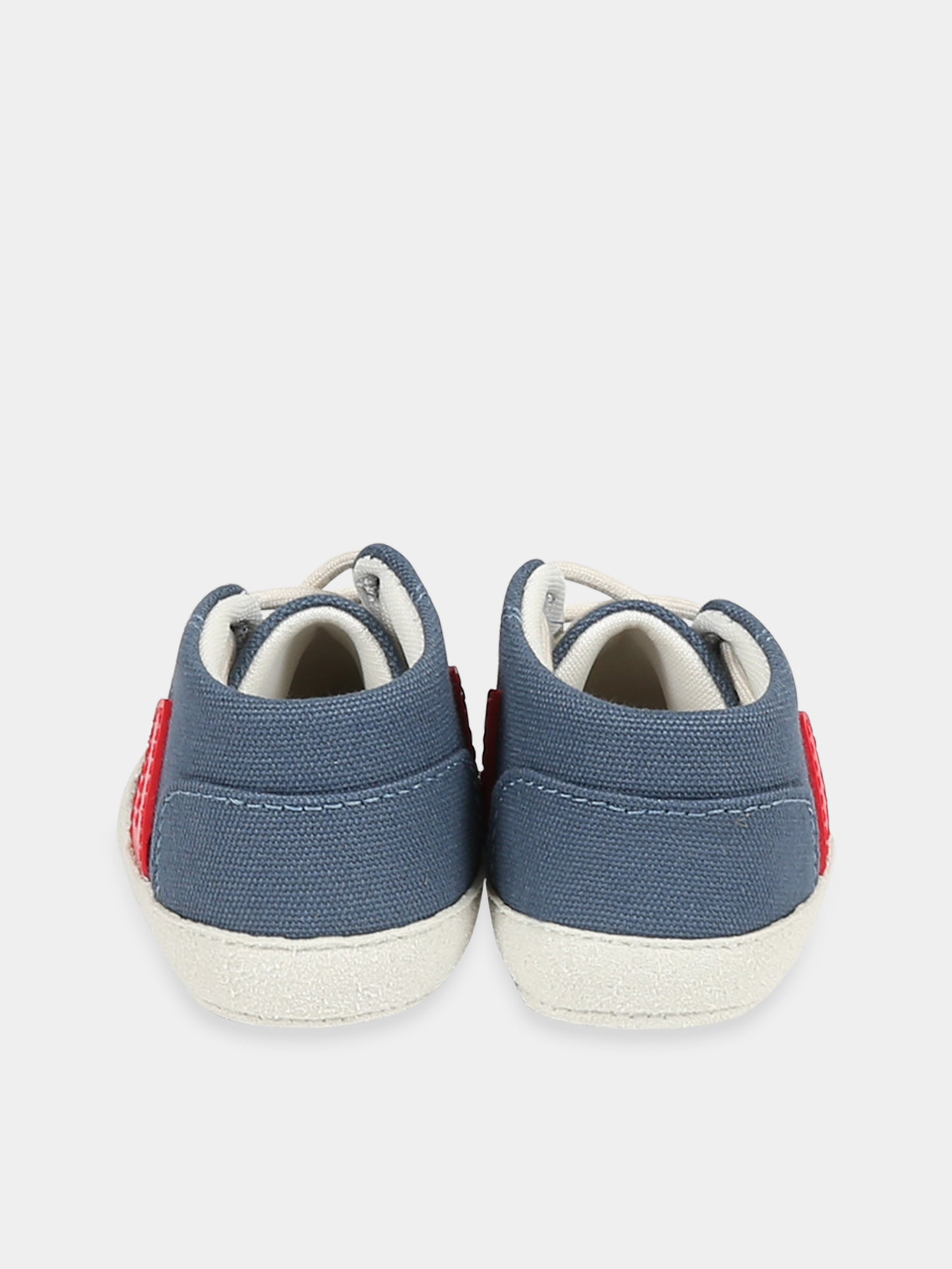 Sneakers blu per neonato con logo rosso,Veja,BB0103262C