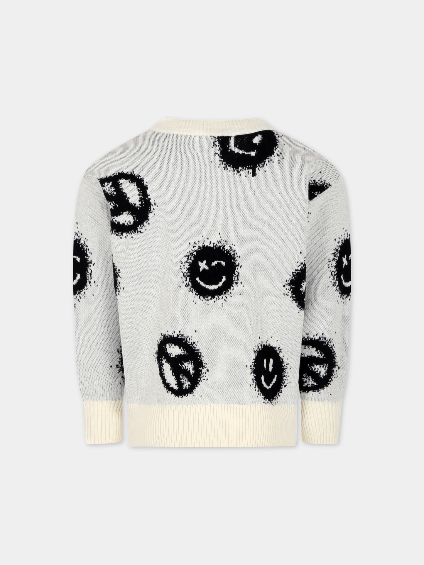 Maglione bianco per bambino con smile,Molo,1S23K202 6833