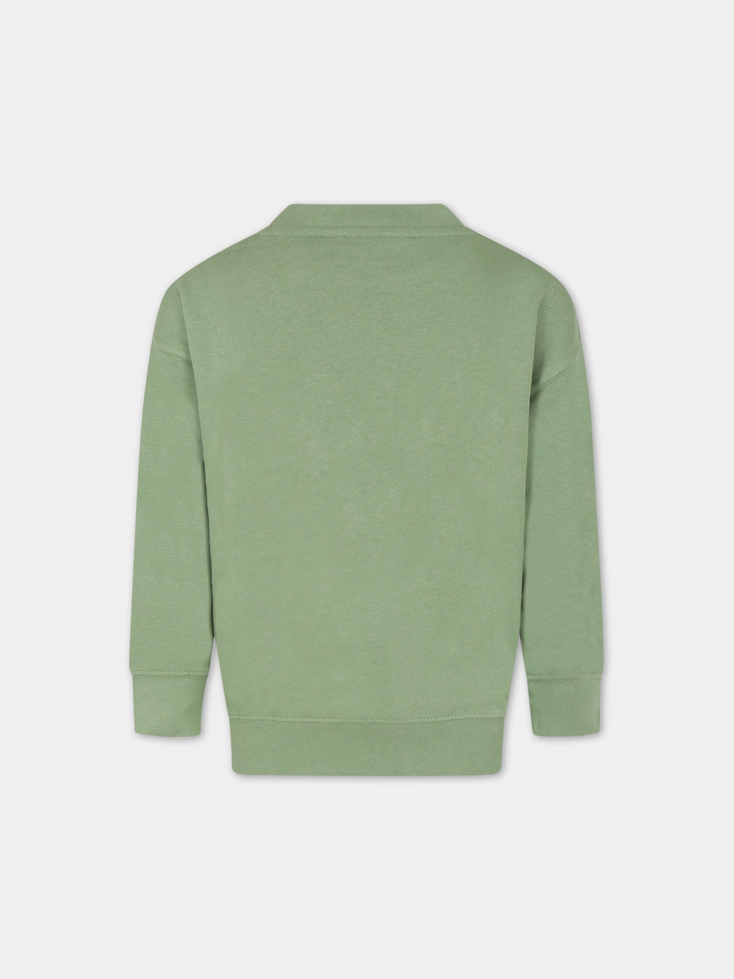 Felpa verde per bambino con scritta Peace ,Molo,6S23J209 8729