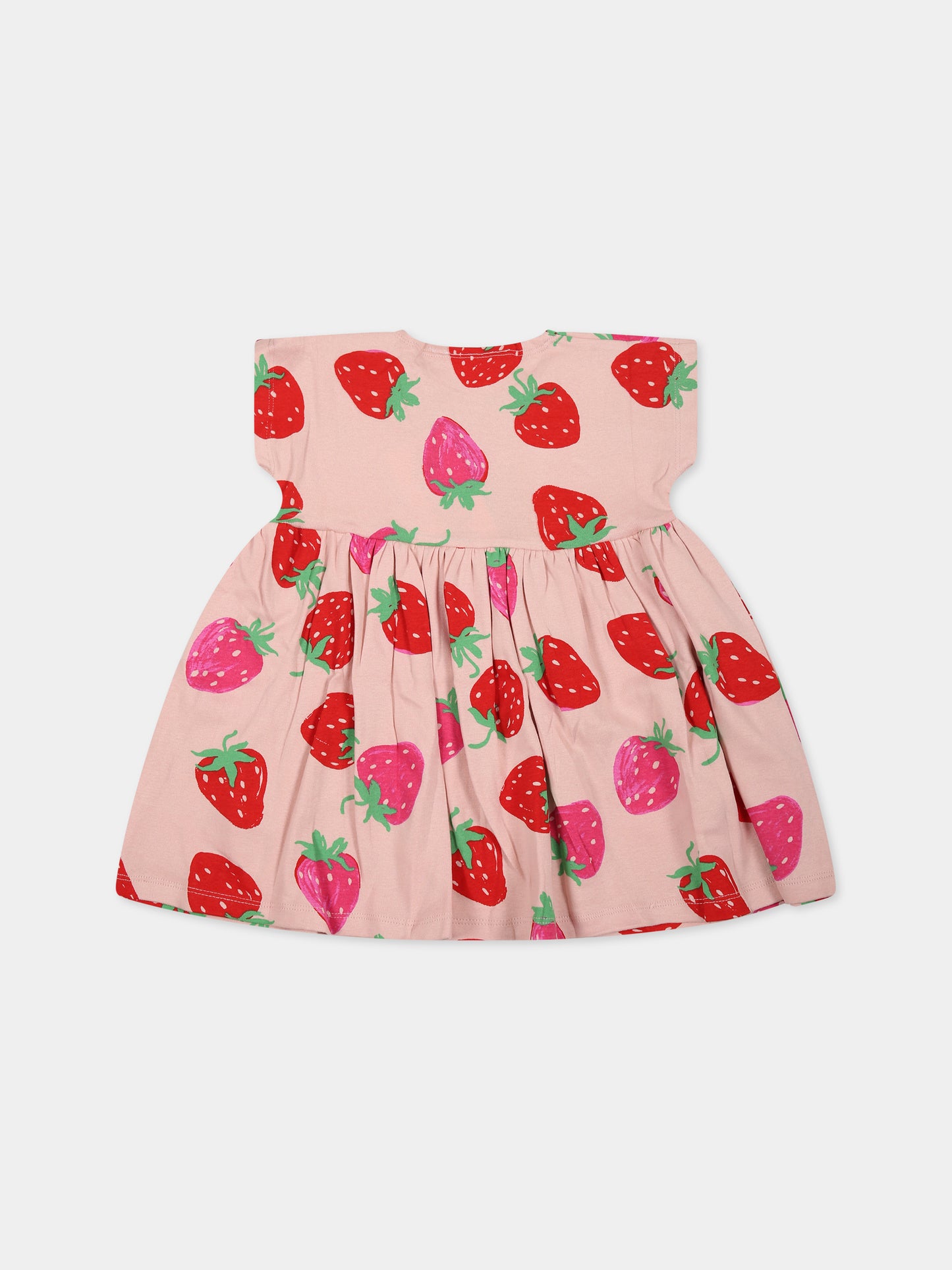 Vestito rosa per neonata con stampa fragole,Molo,4S23E109 6752