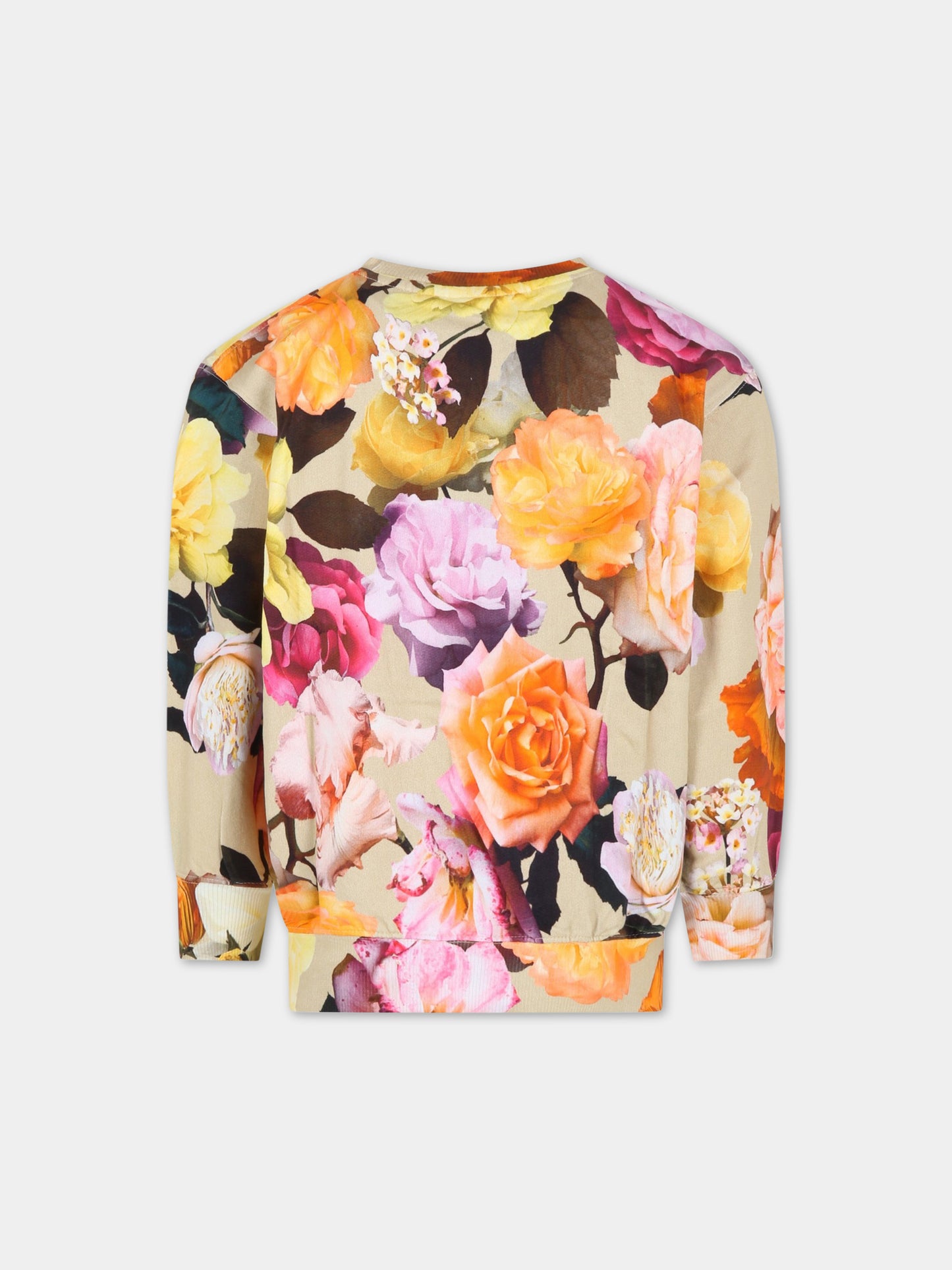 Felpa multicolor per bambina con stampa floreale,Molo,6S23J203 6740