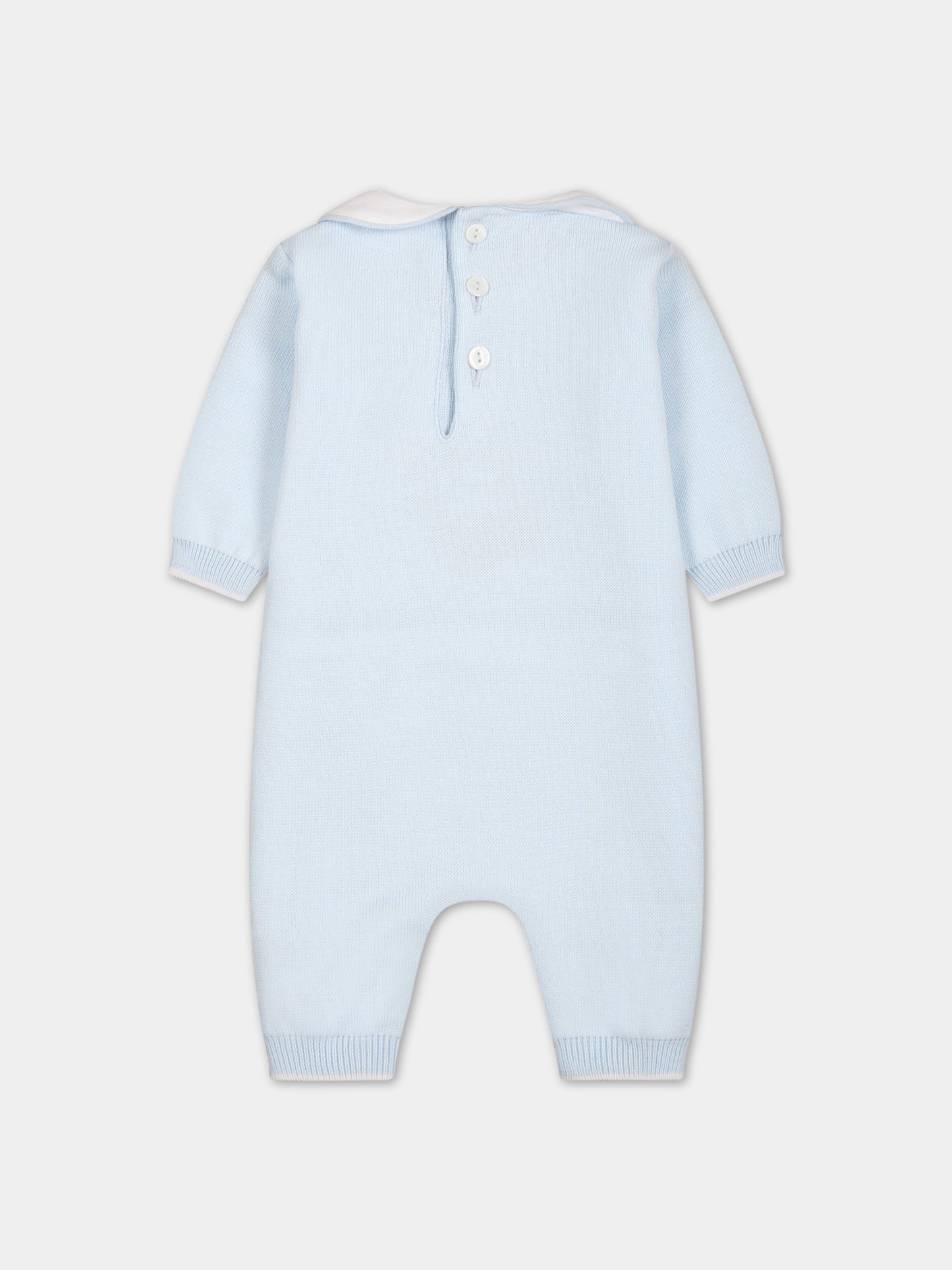 Tutina celeste per neonato con scritta Amore ,Little Bear,6122 CIELO