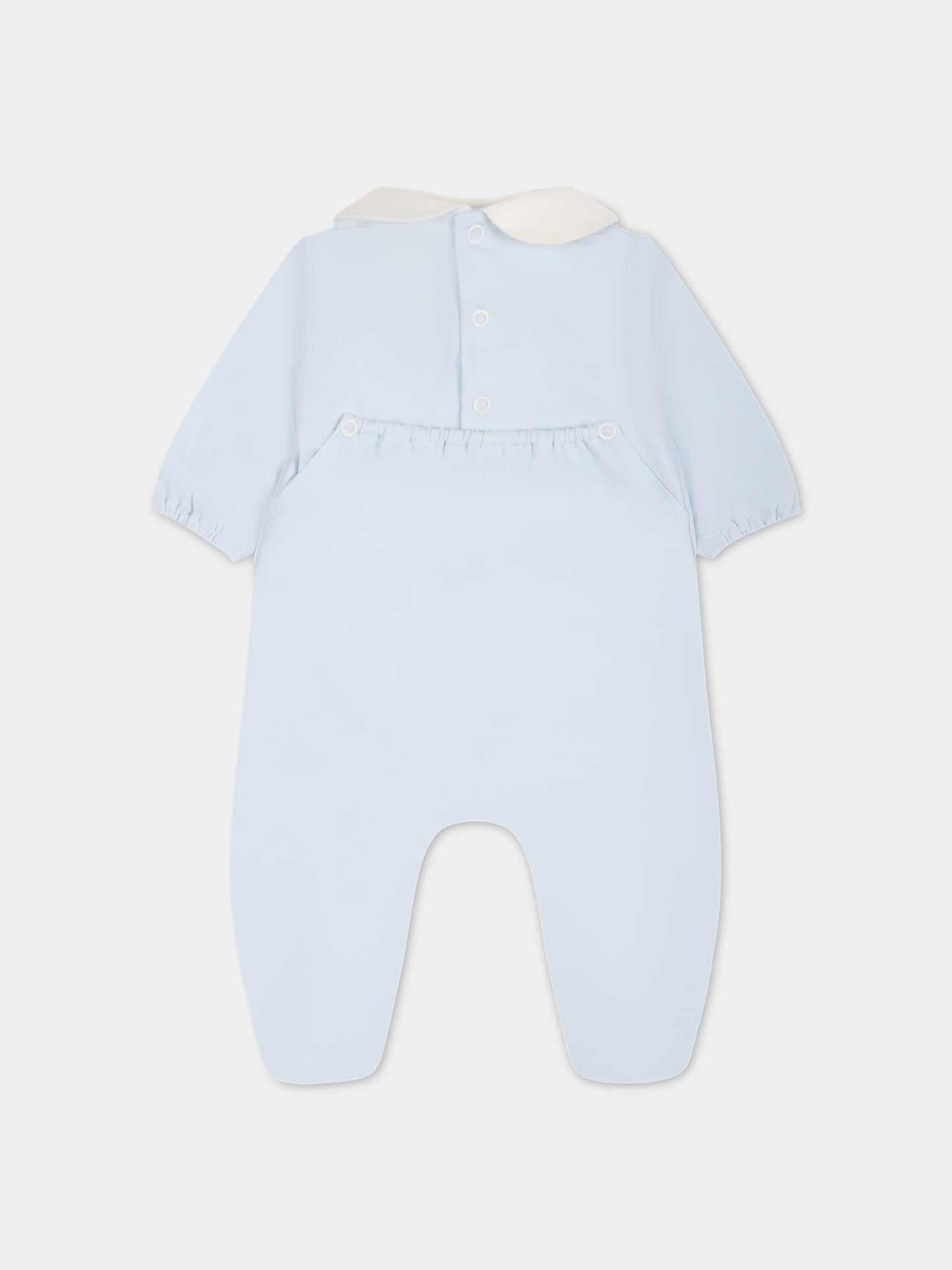 Tutina celeste per neonato con scritta e cuore,Little Bear,6037 CIELO