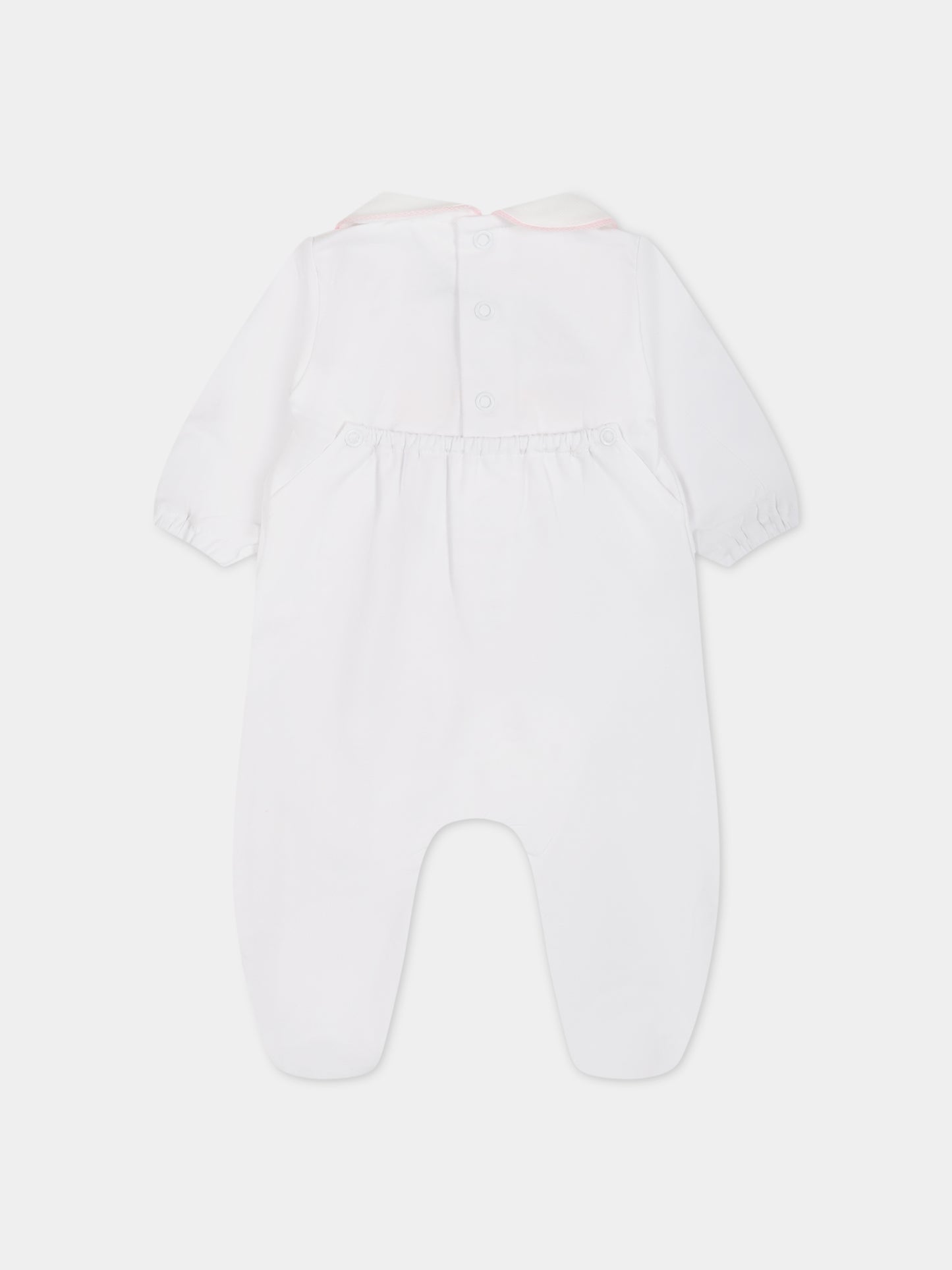 Tutina bianco per neonata con scritta Princess ,Little Bear,6045 BIANCO/ROSA