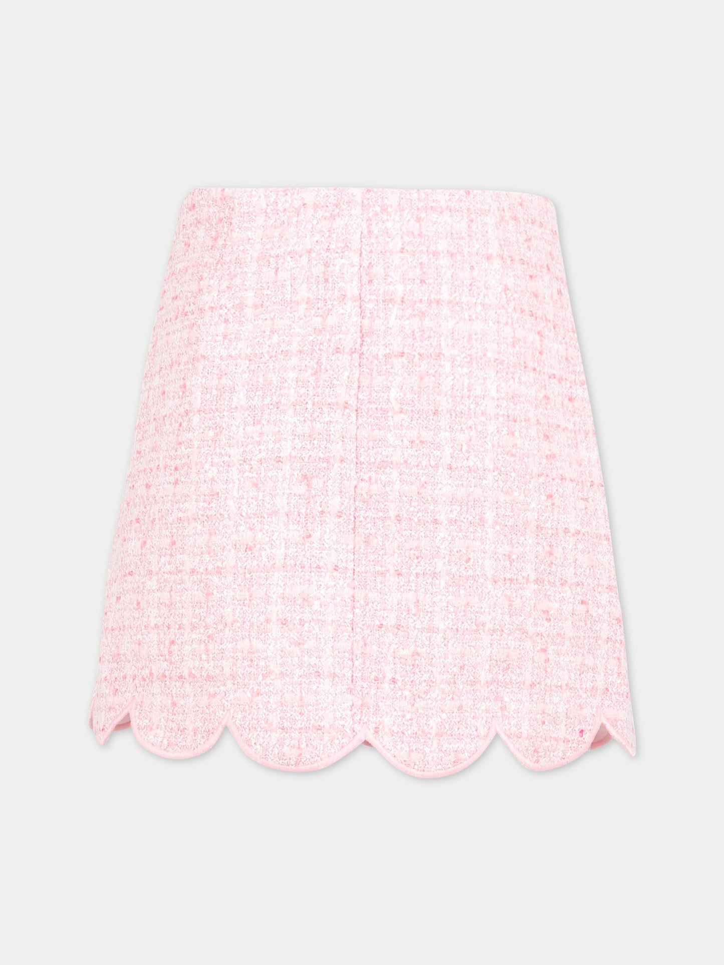 Gonna rosa per bambina con bottoni con strass,Self-portrait,RS23 712SK P 22458568