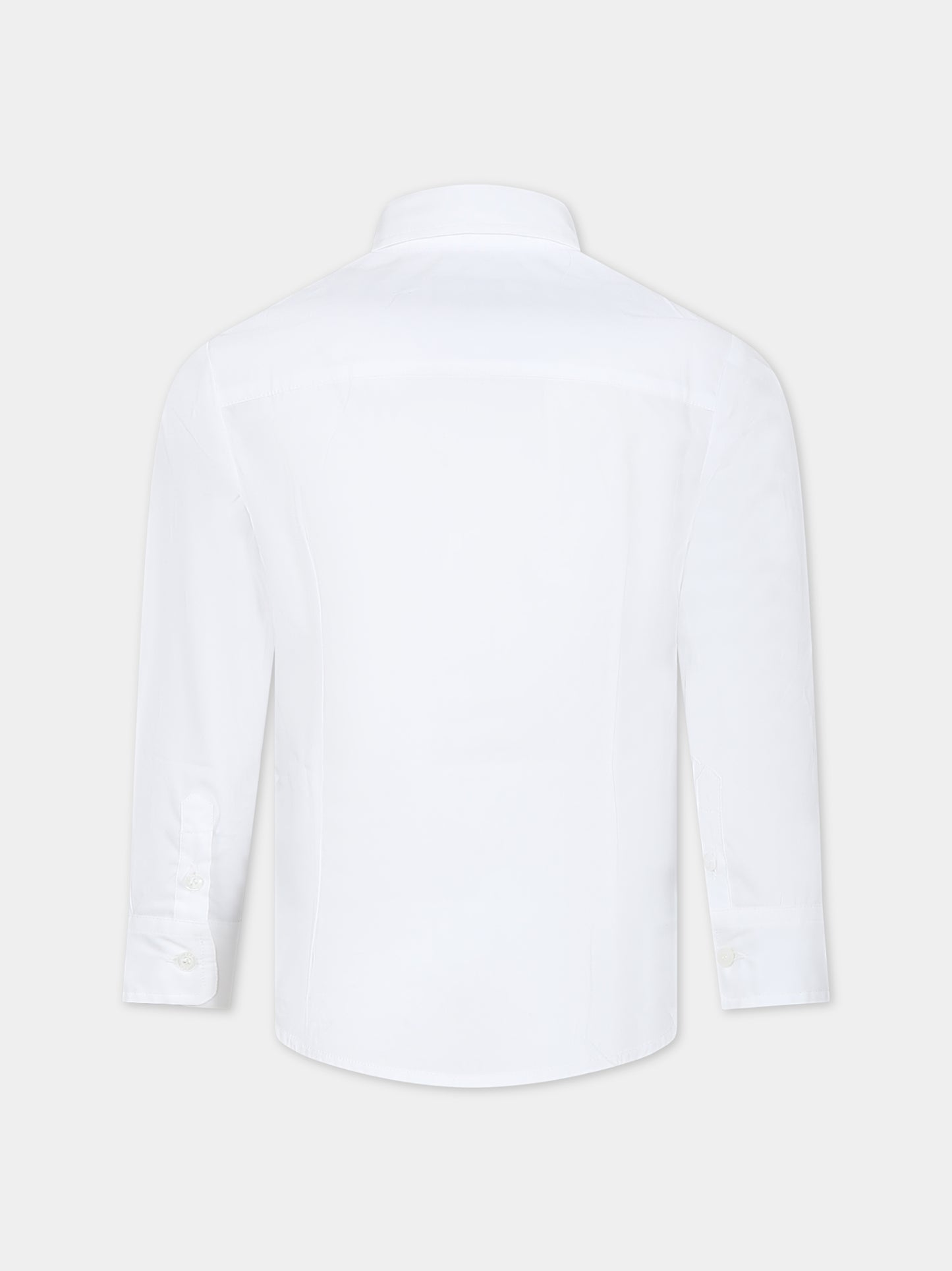 Camicia bianca per bambino con logo,Fay Kids,FS5P30 P0013 100