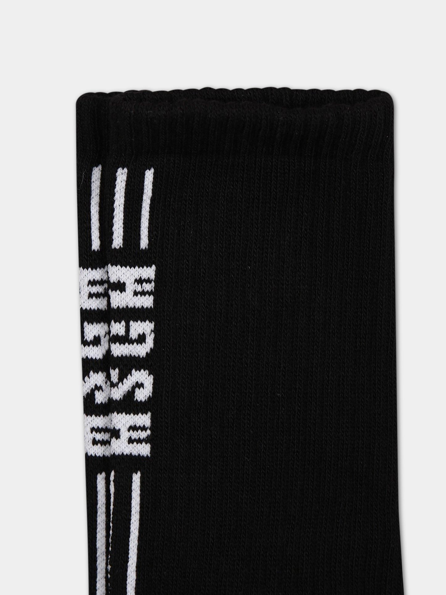 Calze nere per bambino con logo,Msgm Kids,MS029347 110