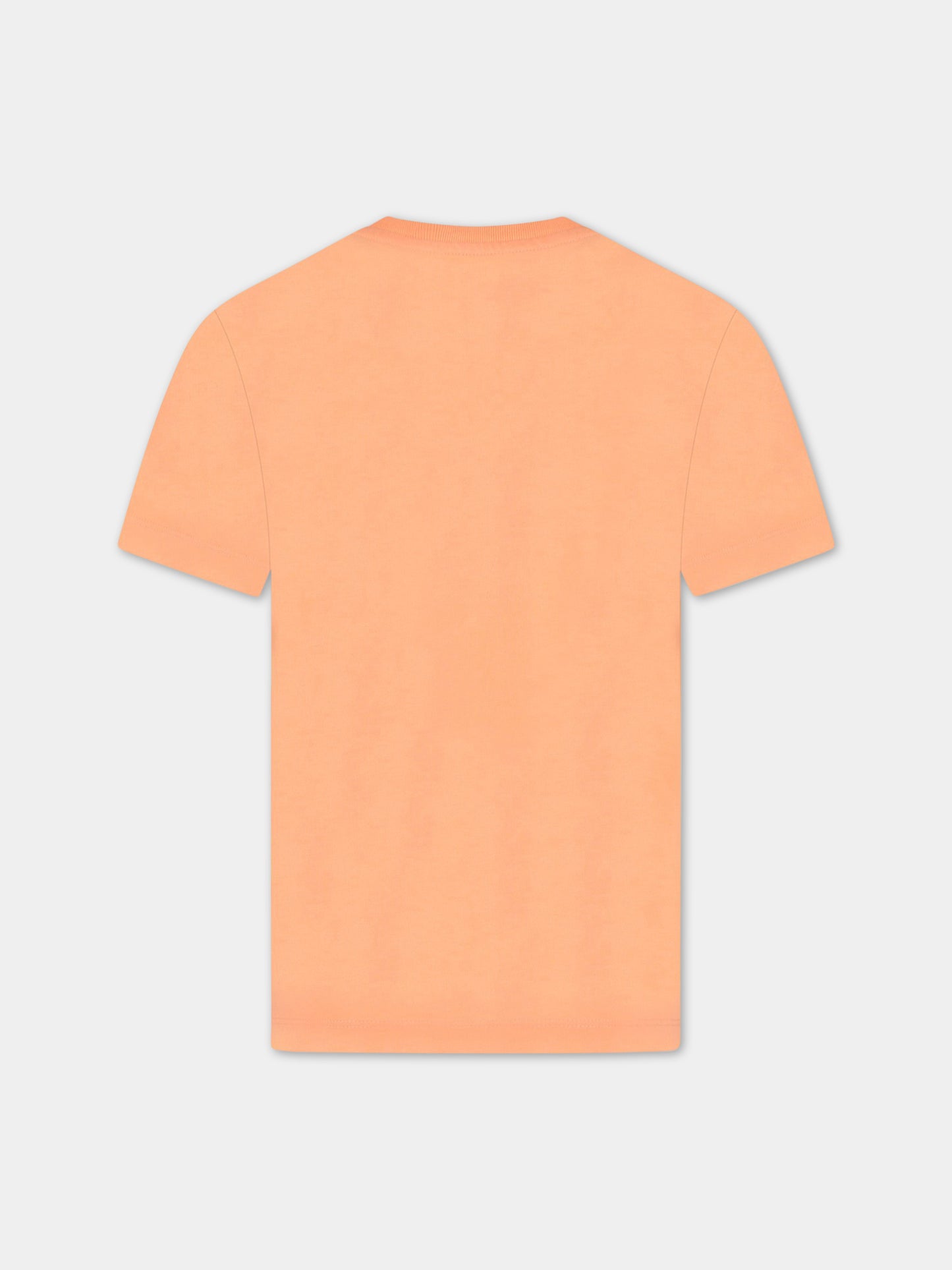 T-shirt arancione per bambina con logo bianco,Off White,OGAA001S23JER0022101