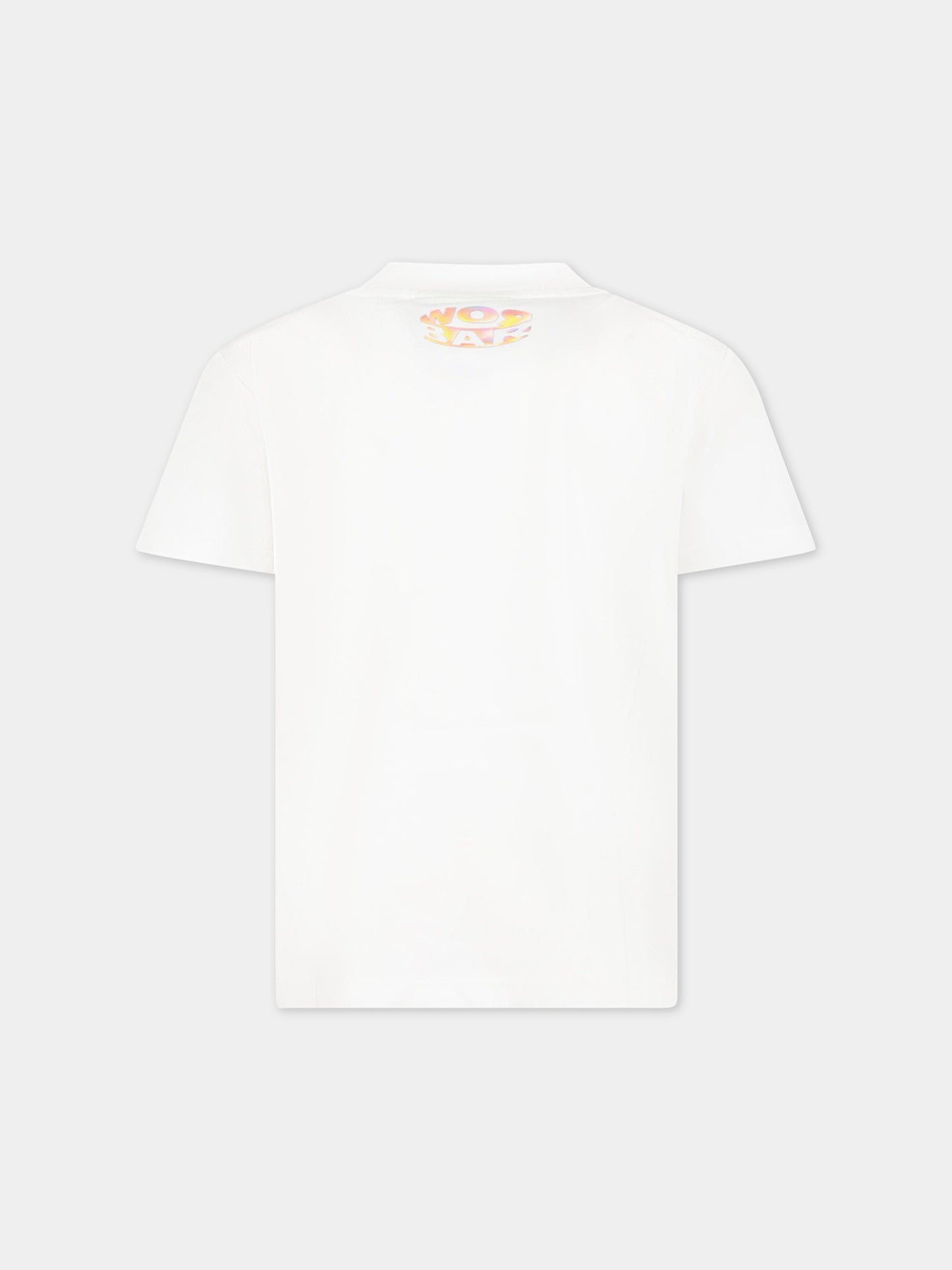 T-shirt bianca per bambino con smile nero,Barrow,032936 002