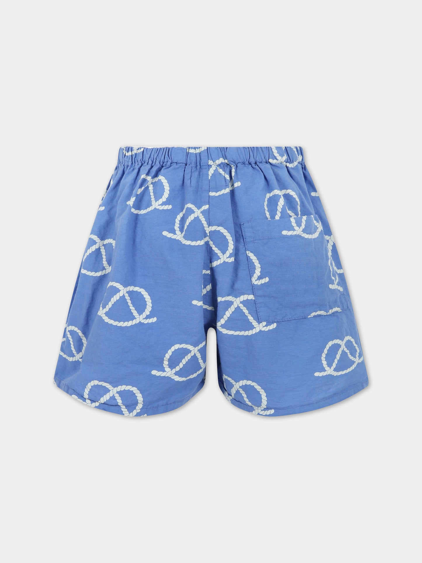 Shorts azzurro per bambina con logo,Bobo Choses,123AC076