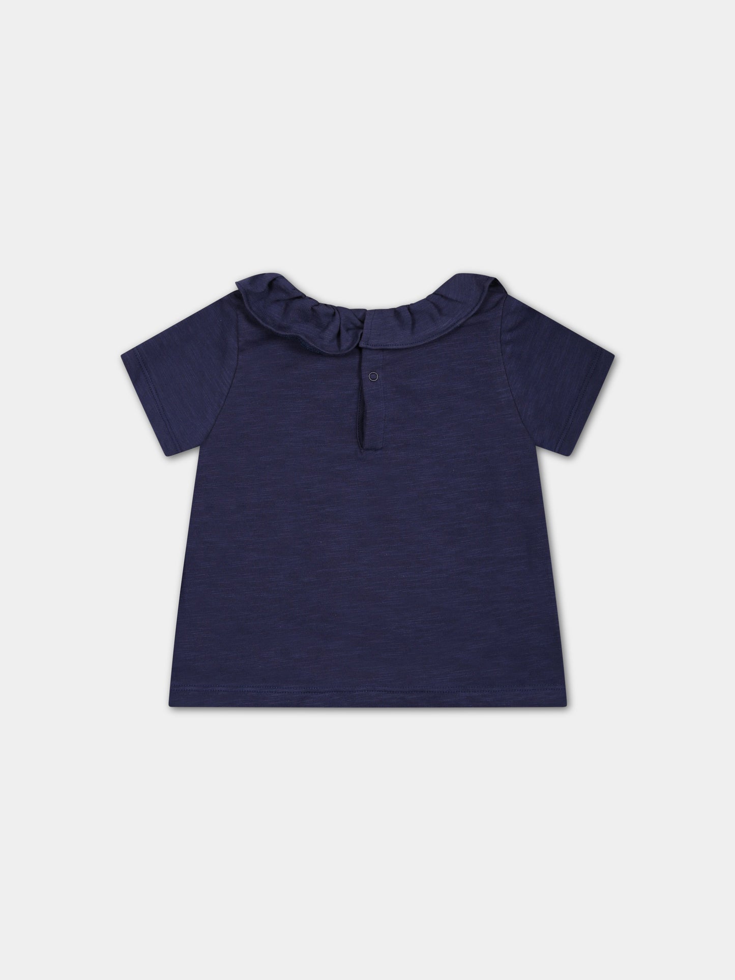 T-shirt blu per neonata,Petit Bateau,A06ZT CHALOUPE