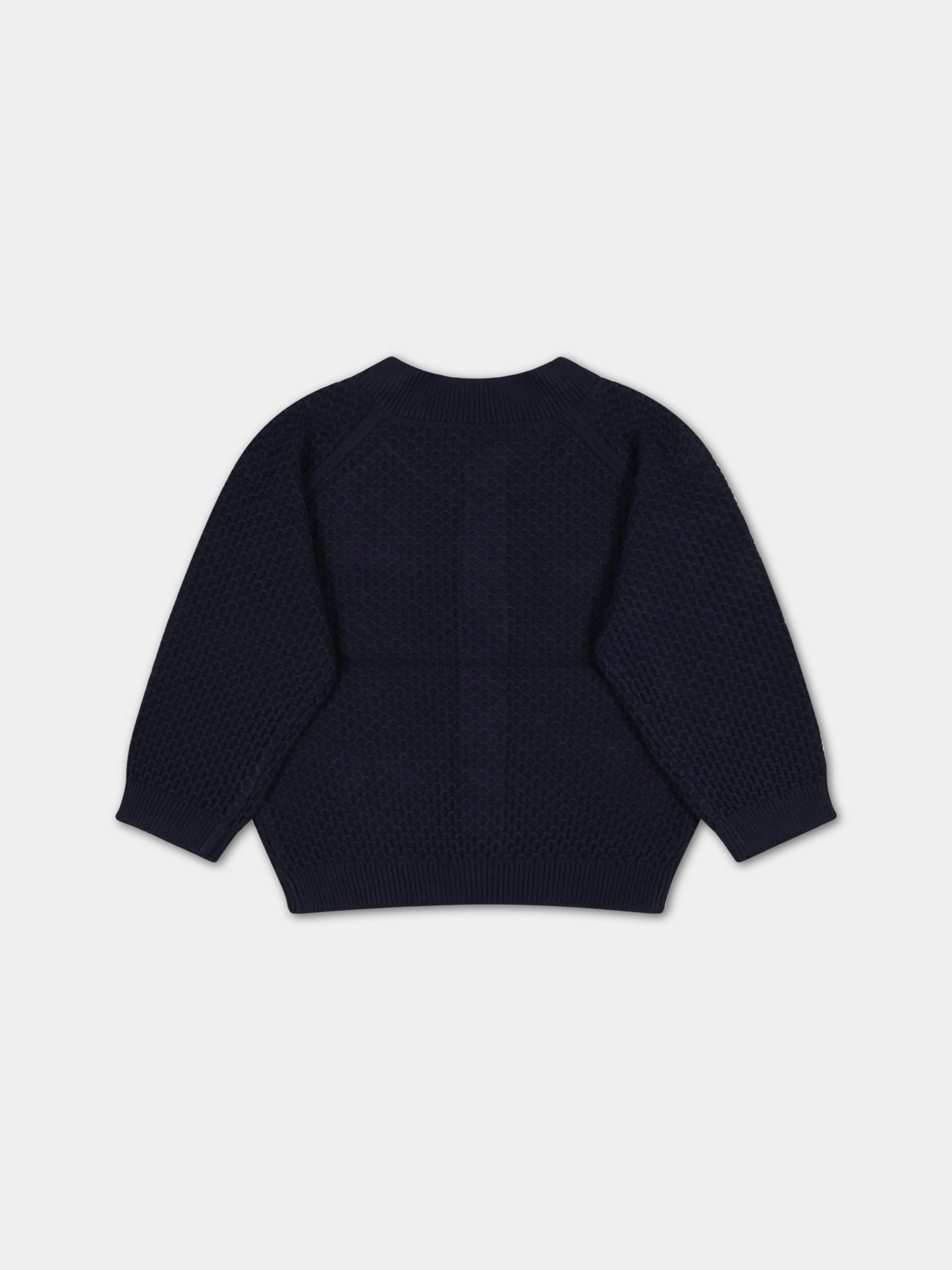 Cardigan blu per neonato,Petit Bateau,A06VK SMOKING
