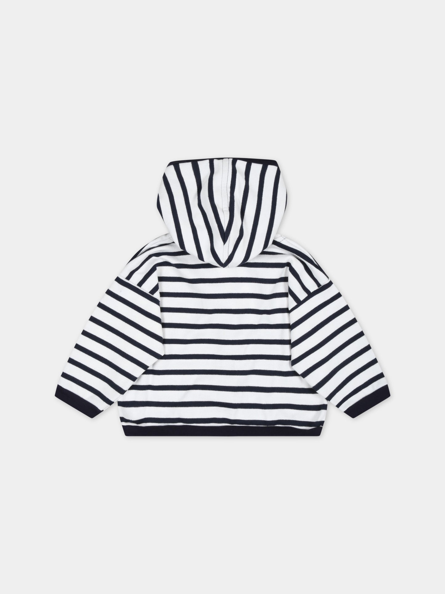 Felpa multicolor per bambino con logo,Petit Bateau,A072S MARSHMALLOW/SMOKING