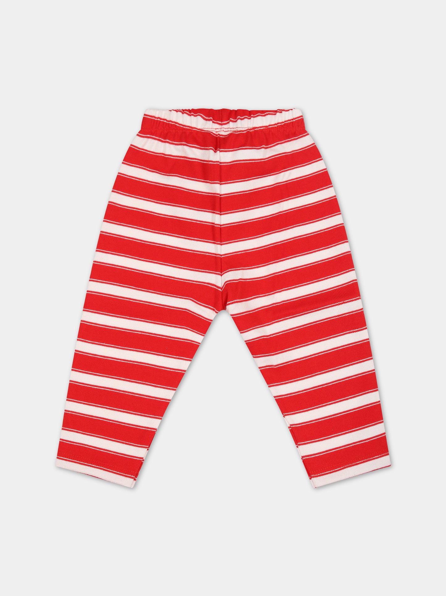 Pantaloni rossi per neonati con logo,Petit Bateau,A07Q4 PEPS/MARSHMALLOW