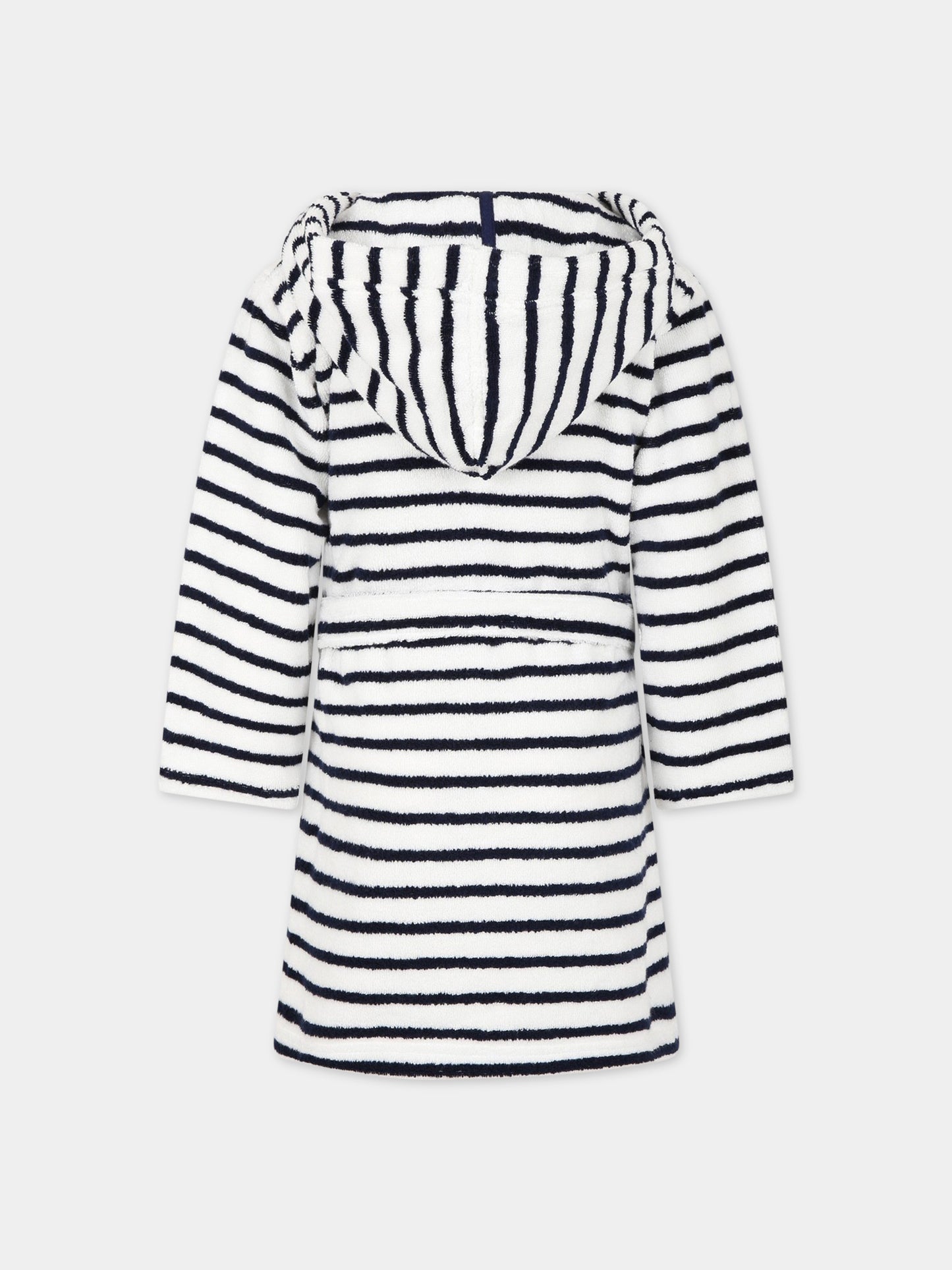 Accappatoio multicolor per bambino con logo,Petit Bateau,A0079 LAIT/MEDIEVAL