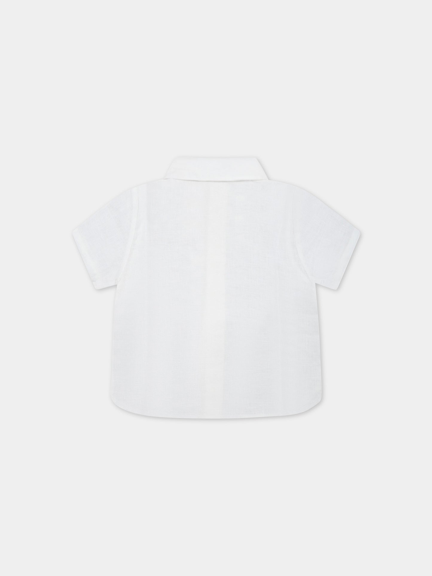 Camicia avorio per neonato in lino,Zhoe & Tobiah,LIN8 1