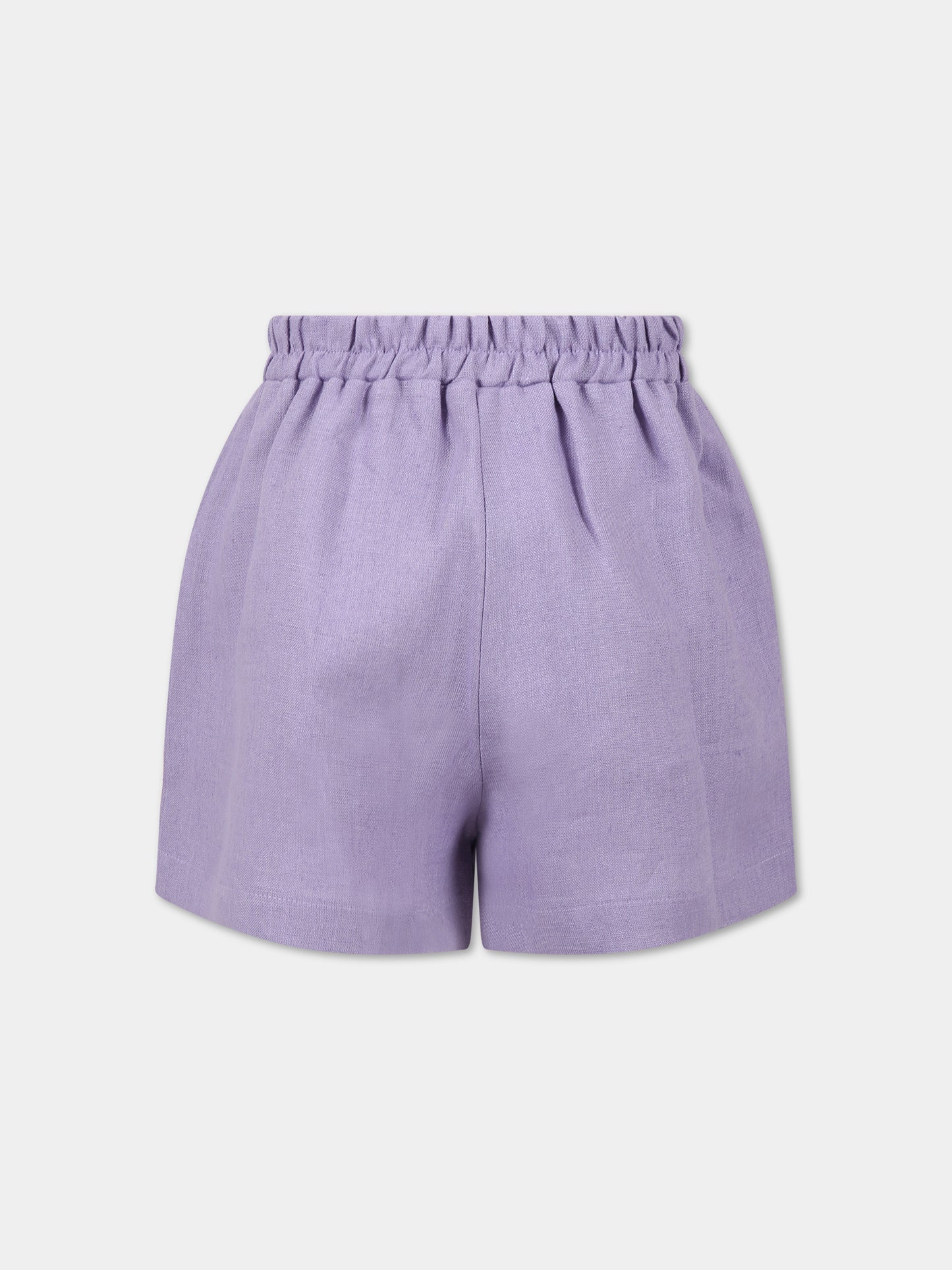 Shorts viola per bambina,Paade Mode,232170214