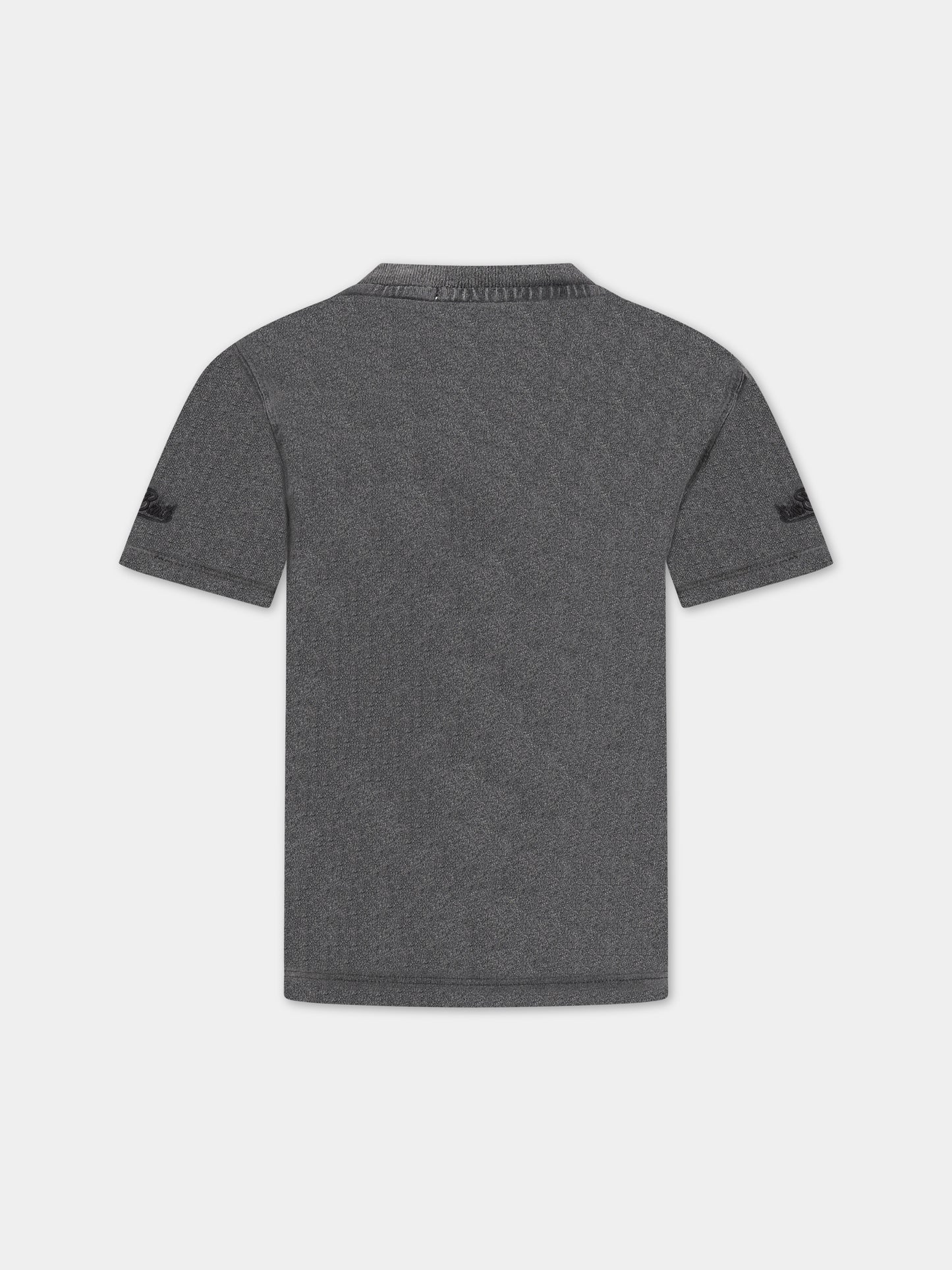 T-shirt grigia per bambino con stampa Snoopy, scritta Saturday Night e logo,Mc2 Saint Barth,JOSH SNOOPY DANCER 00