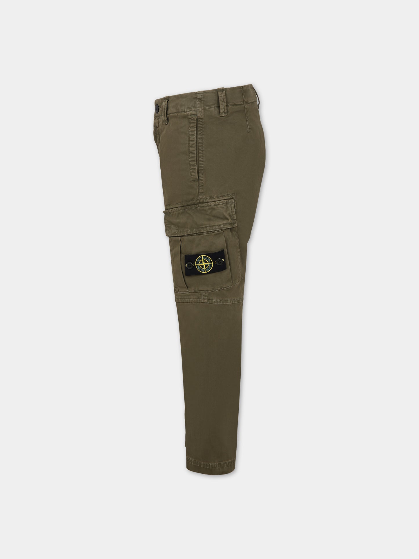 Panatloni verdi per bambino con bussola,Stone Island Junior,791630215 V0154