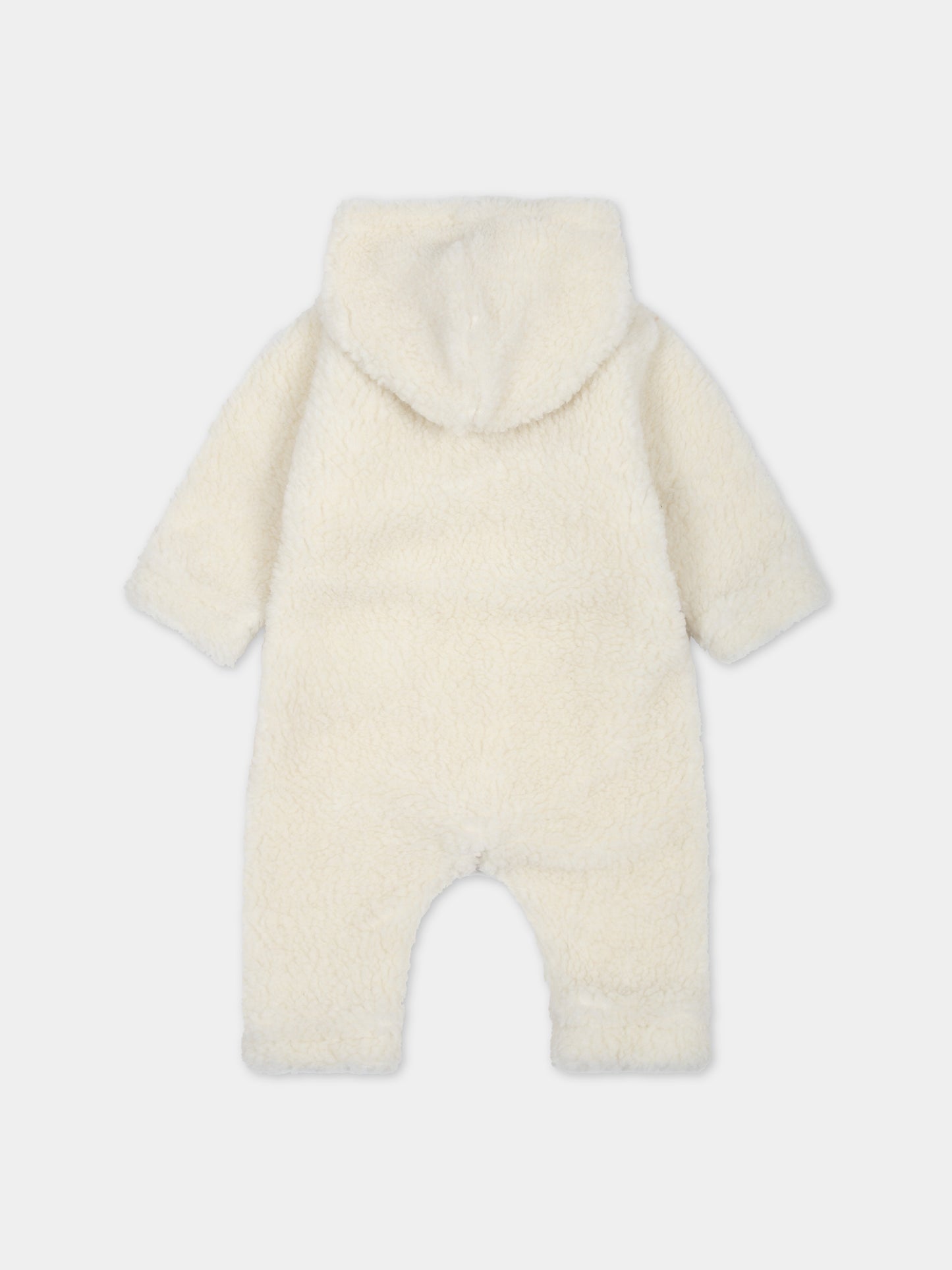 Tutina bianca per neonati con logo,Moncler Kids,951 8L00001 89A3X 034