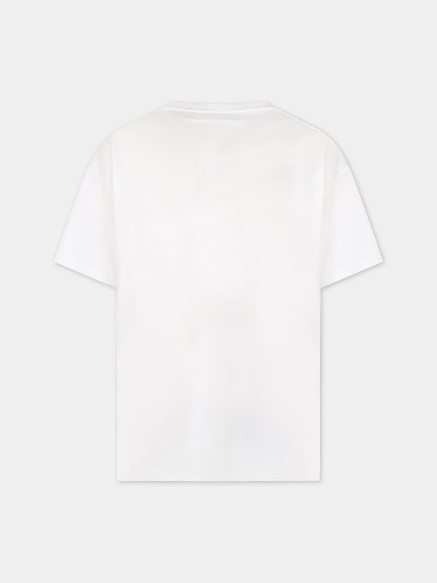 T-shirt bianca per bambini con logo,Mm6 Maison Margiela,M60422 MM010 MM6T72U M6100