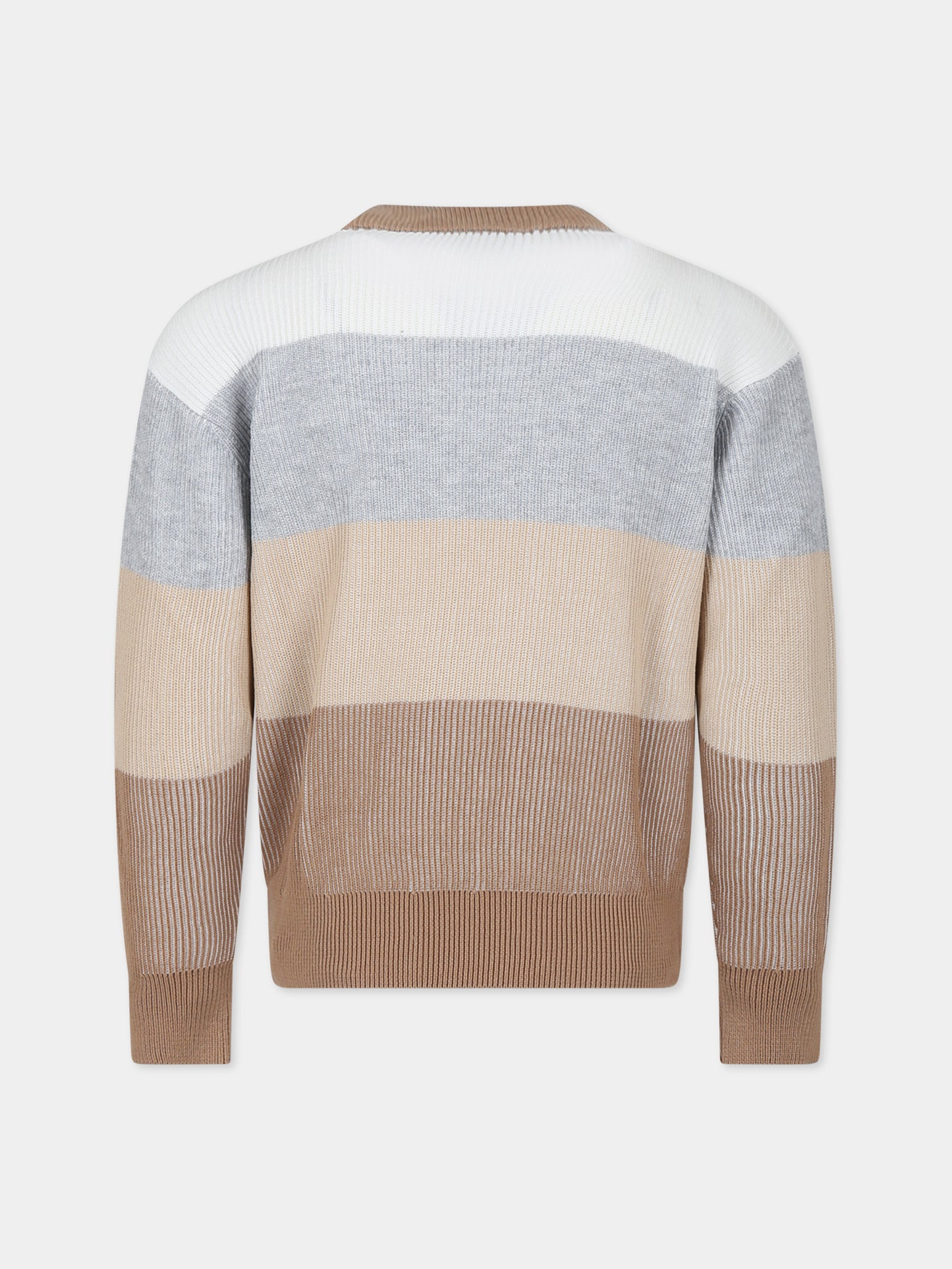 Maglione multicolor per bambino con aquilotto,Armani Junior,6R4M56 4MHDZ F149