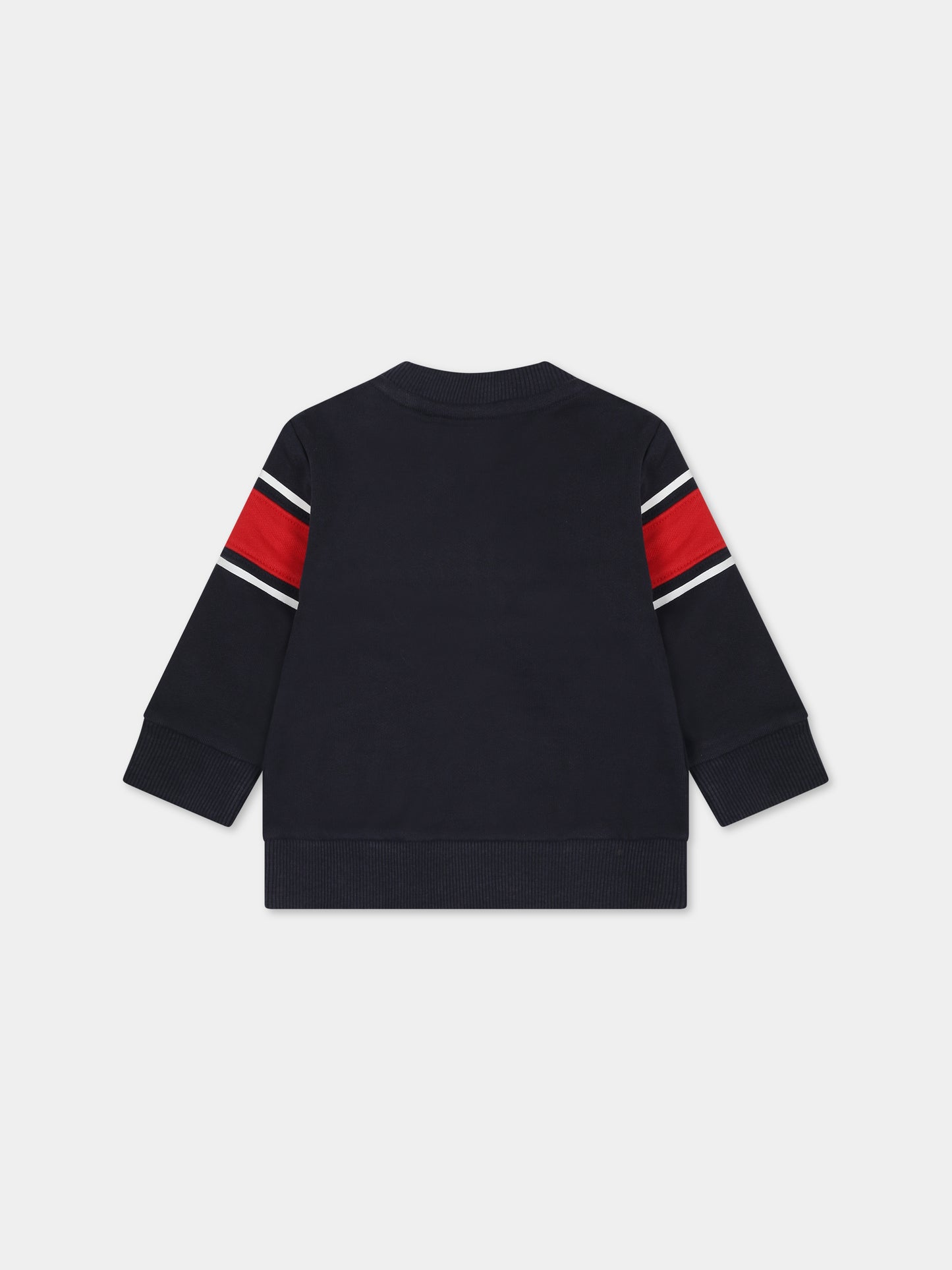 Felpa blu per neonato con stampa logo,Timberland,T60009 857