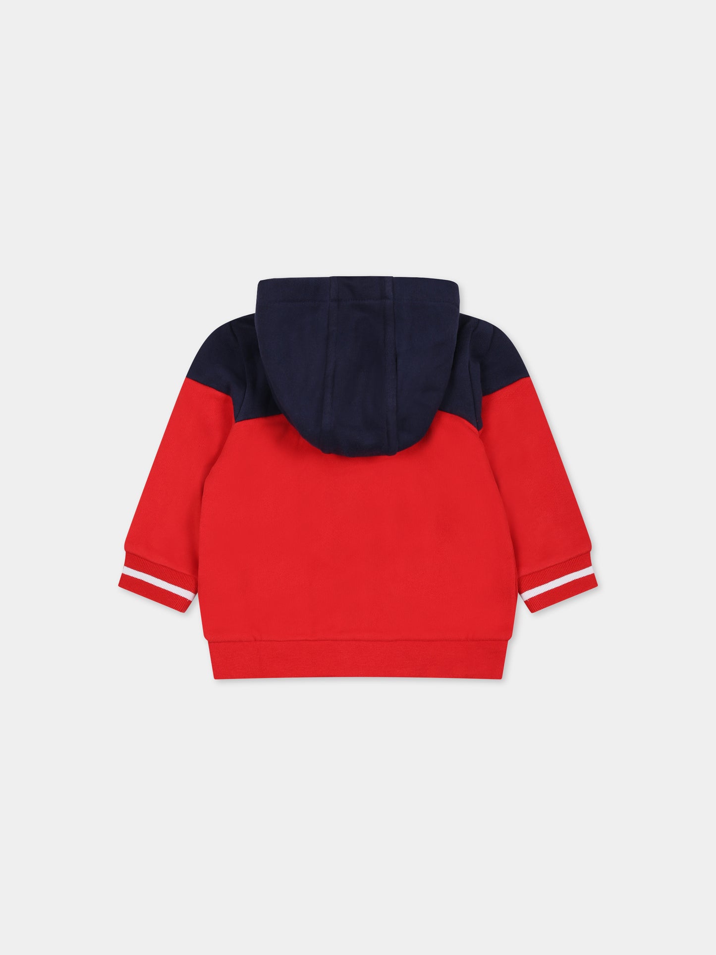 Felpa rossa per neonato con stampa logo,Timberland,T60021 988