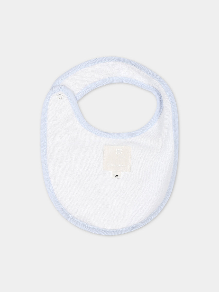 Set celeste per neonato con logo e stampa,Givenchy Kids,H98182 771