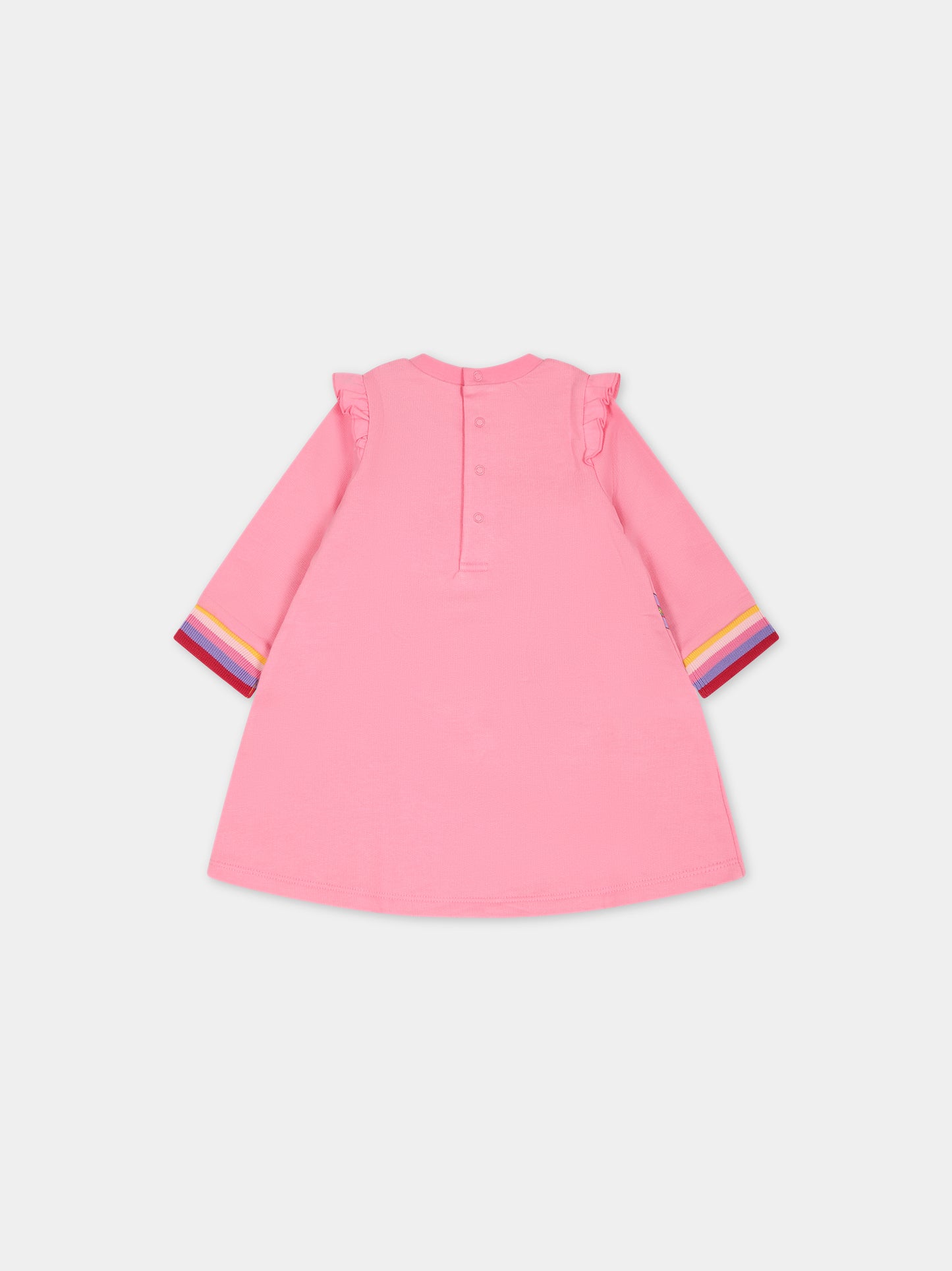 Vestito rosa per neonata con logo,Little Marc Jacobs,W92026 44G