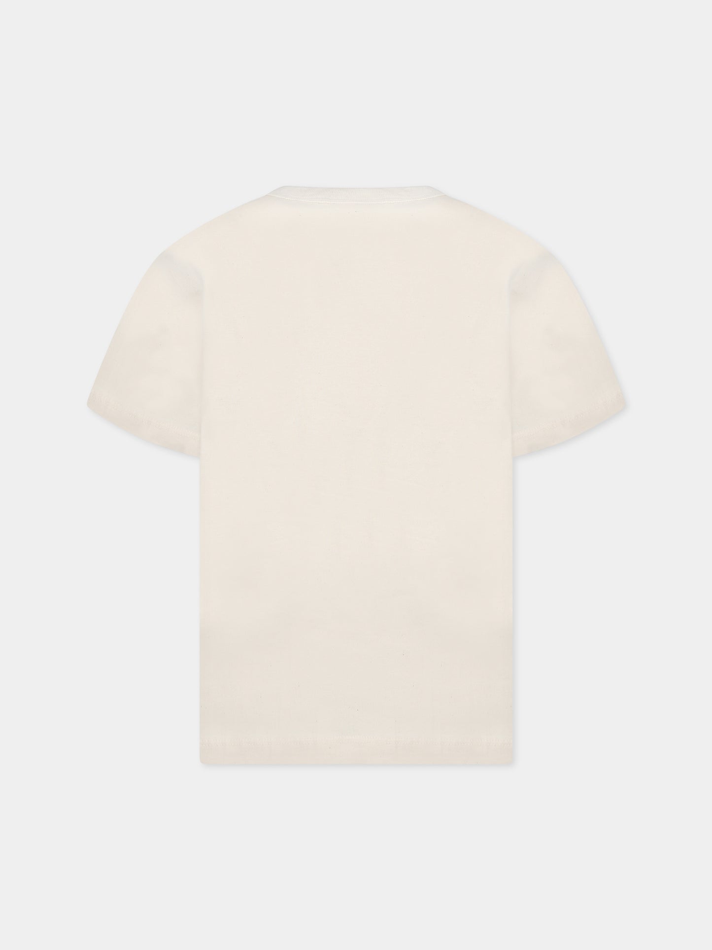 T-shirt bianca per bambini con logo,Molo,6W23A202 8755