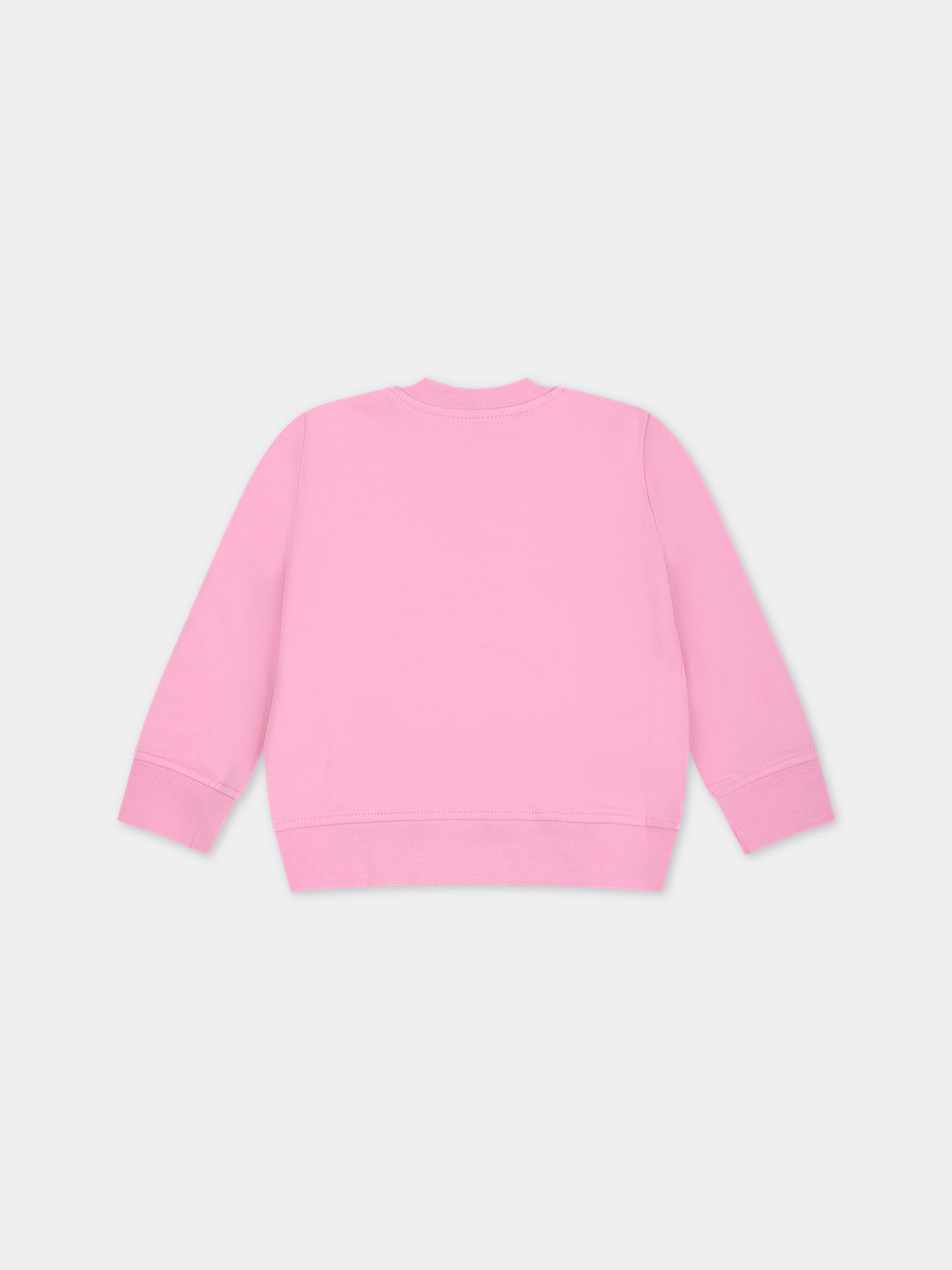 Felpa rosa per neonata con logo,Msgm Kids,F3MSUNSW041 042