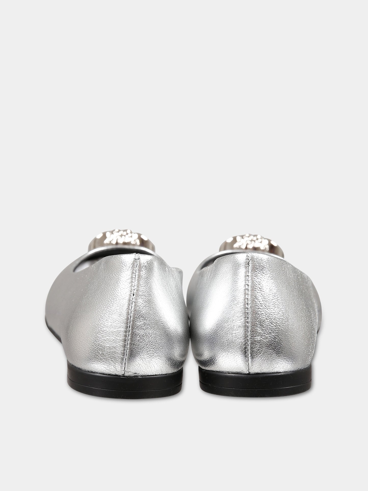 Ballerine argento per bambina con Medusa,Versace,1000518 1A08287 1E01P