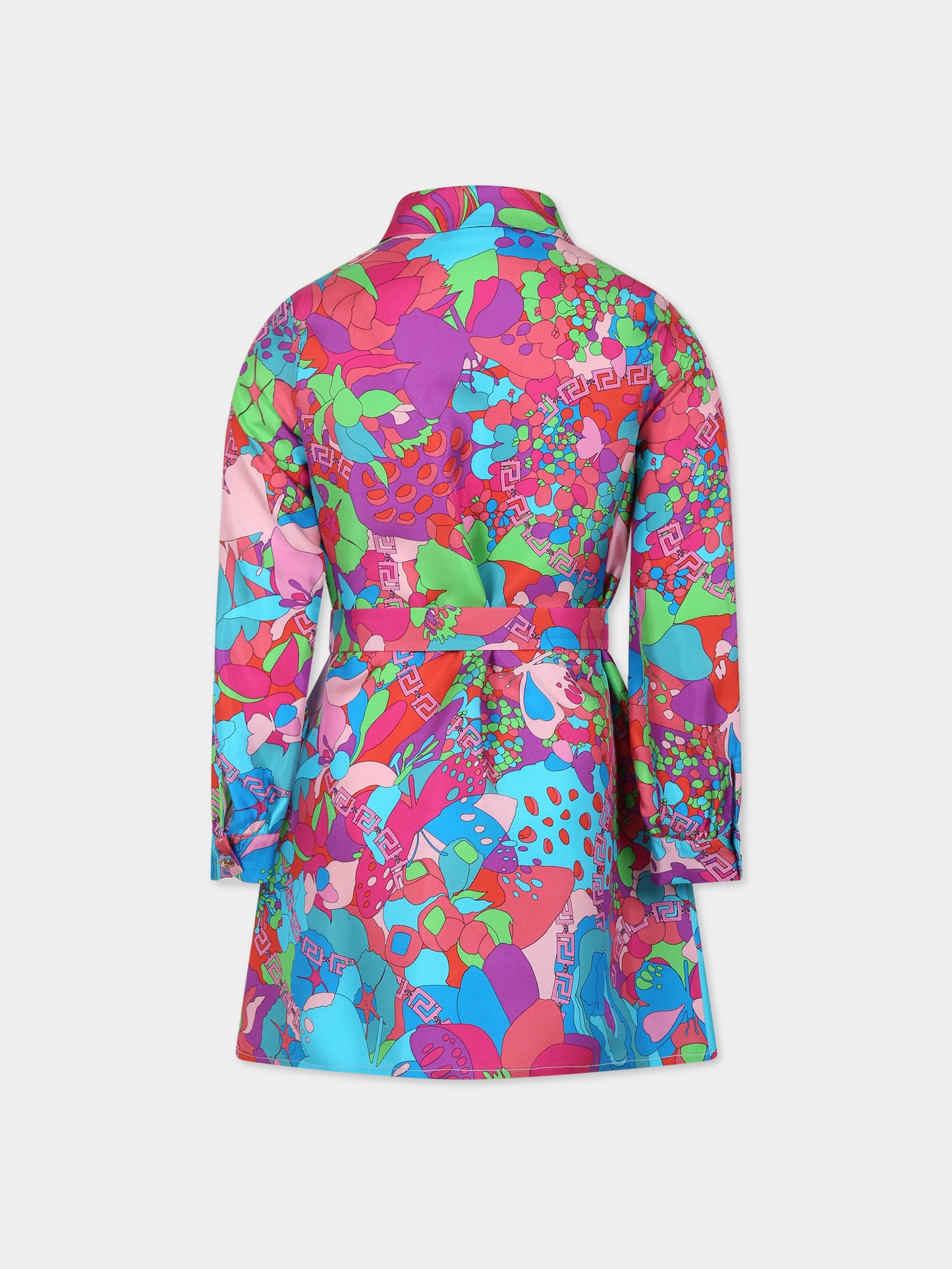Vestito mutlicolor per bambina con stampa,Versace,1003517 1A08873 5V020