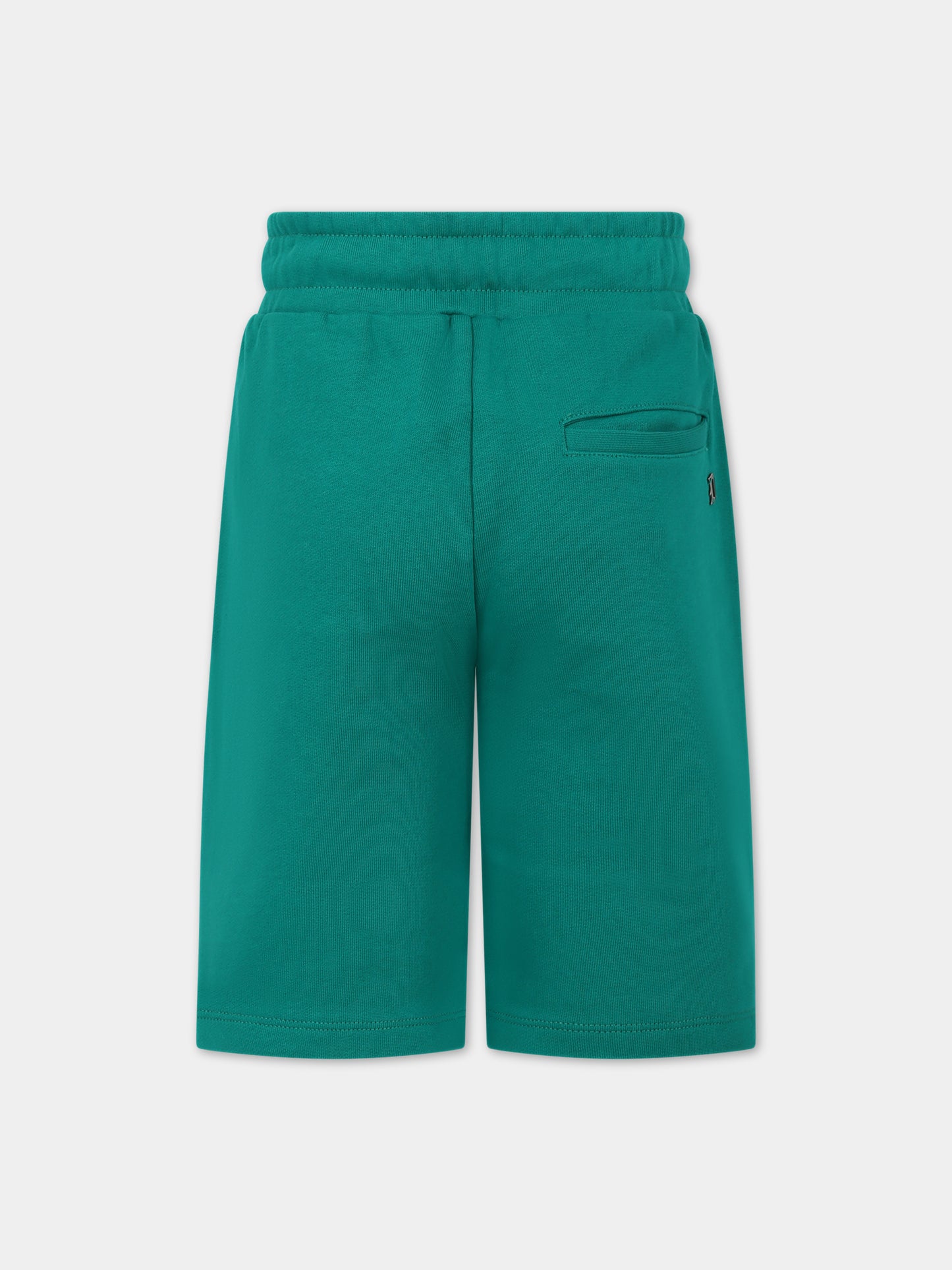 Shorts verdi per bambino con logo,Dondup Kids,DMBE55 CFF211005 FF21