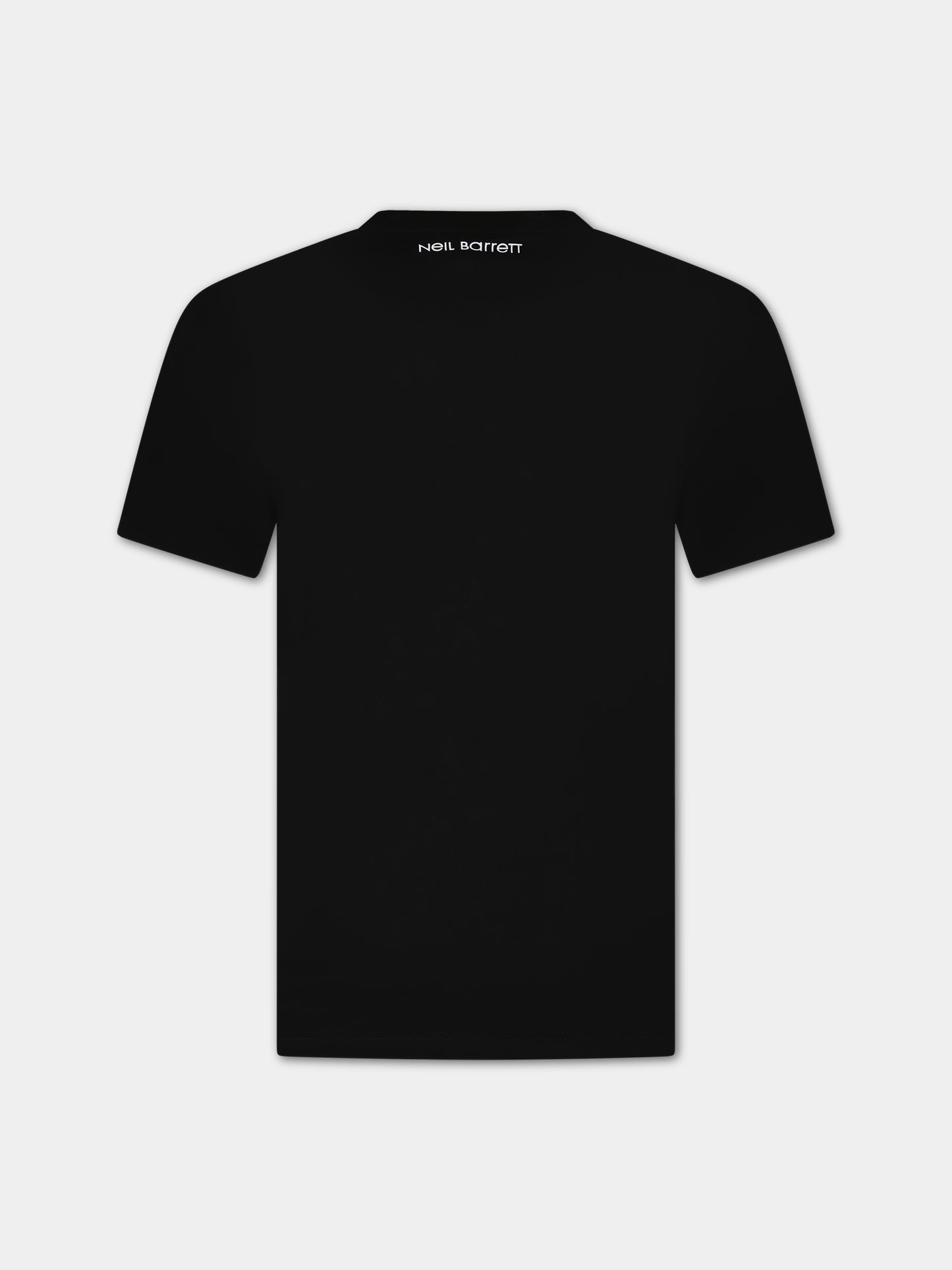 T-shirt nera con fulmini iconici per bambino,Neil Barrett Kids,033633 110