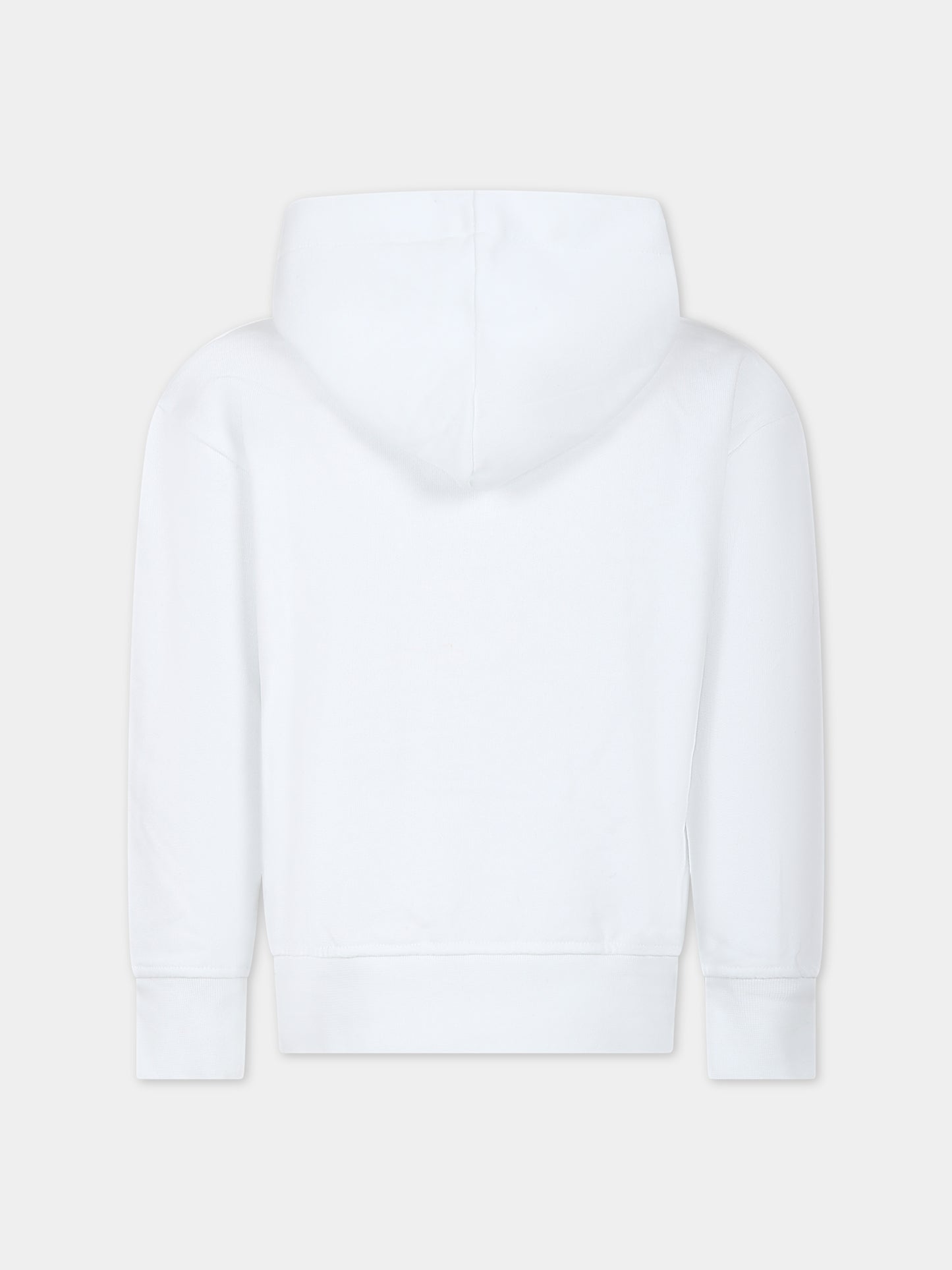 Felpa bianca per bambini con logo,Msgm Kids,MS029325 001