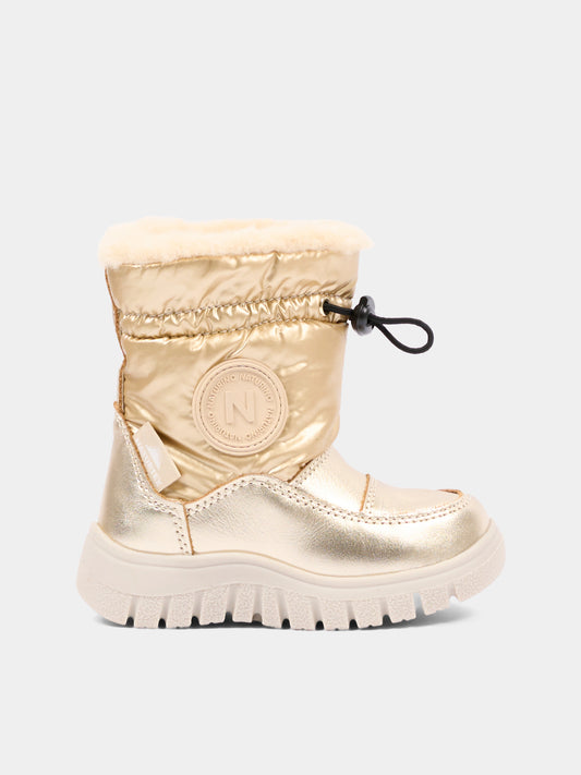 Gold snow boots for Baby Girl