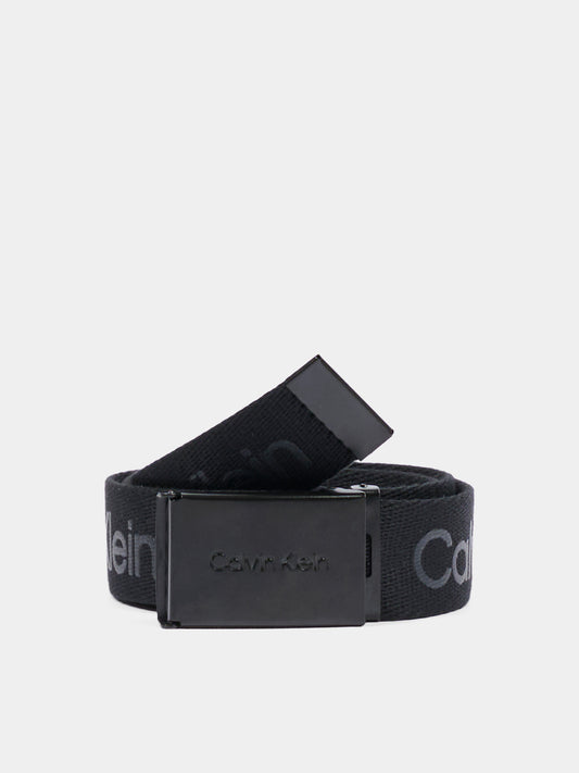 Cintura nera per bambino con logo