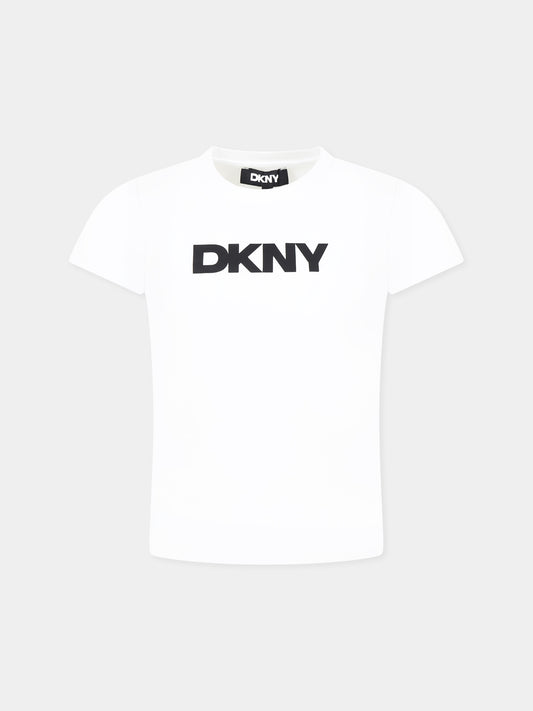 White t-shirt for girl with logo