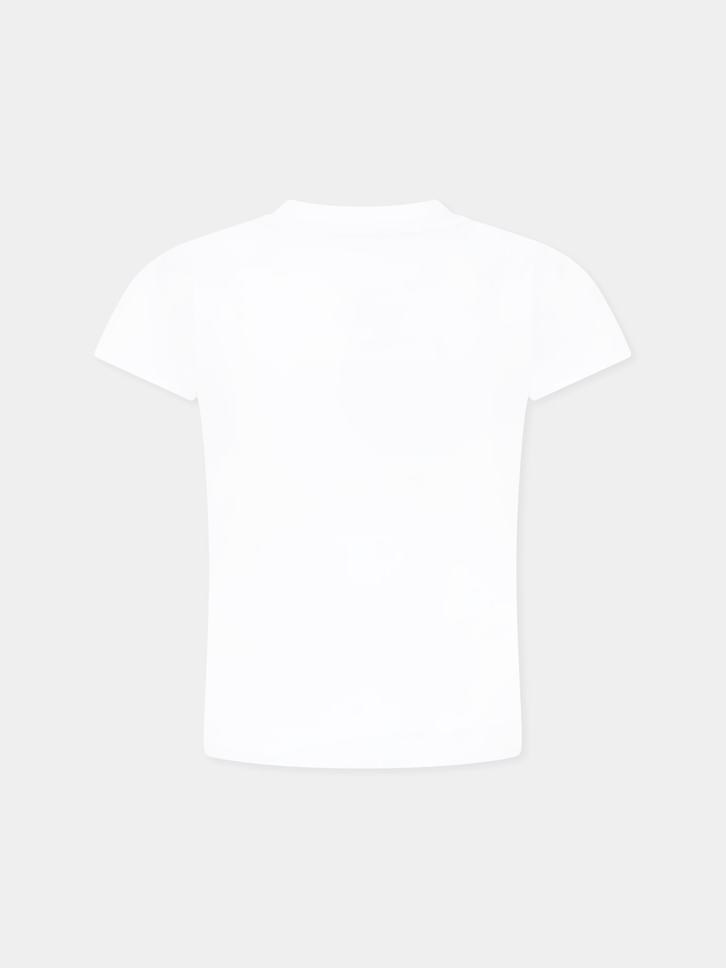 White t-shirt for girl with logo