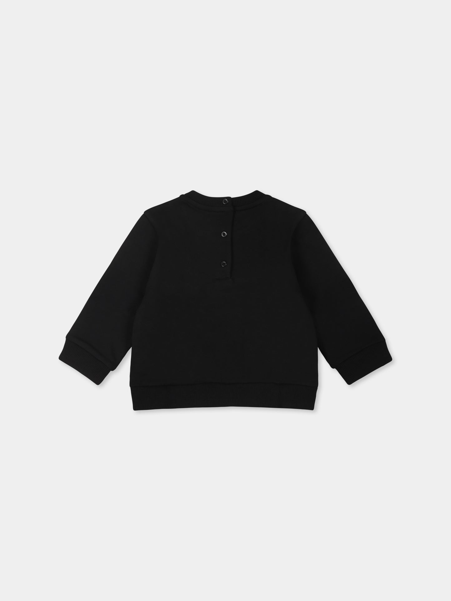 Black sweatshirt for babykids with logo