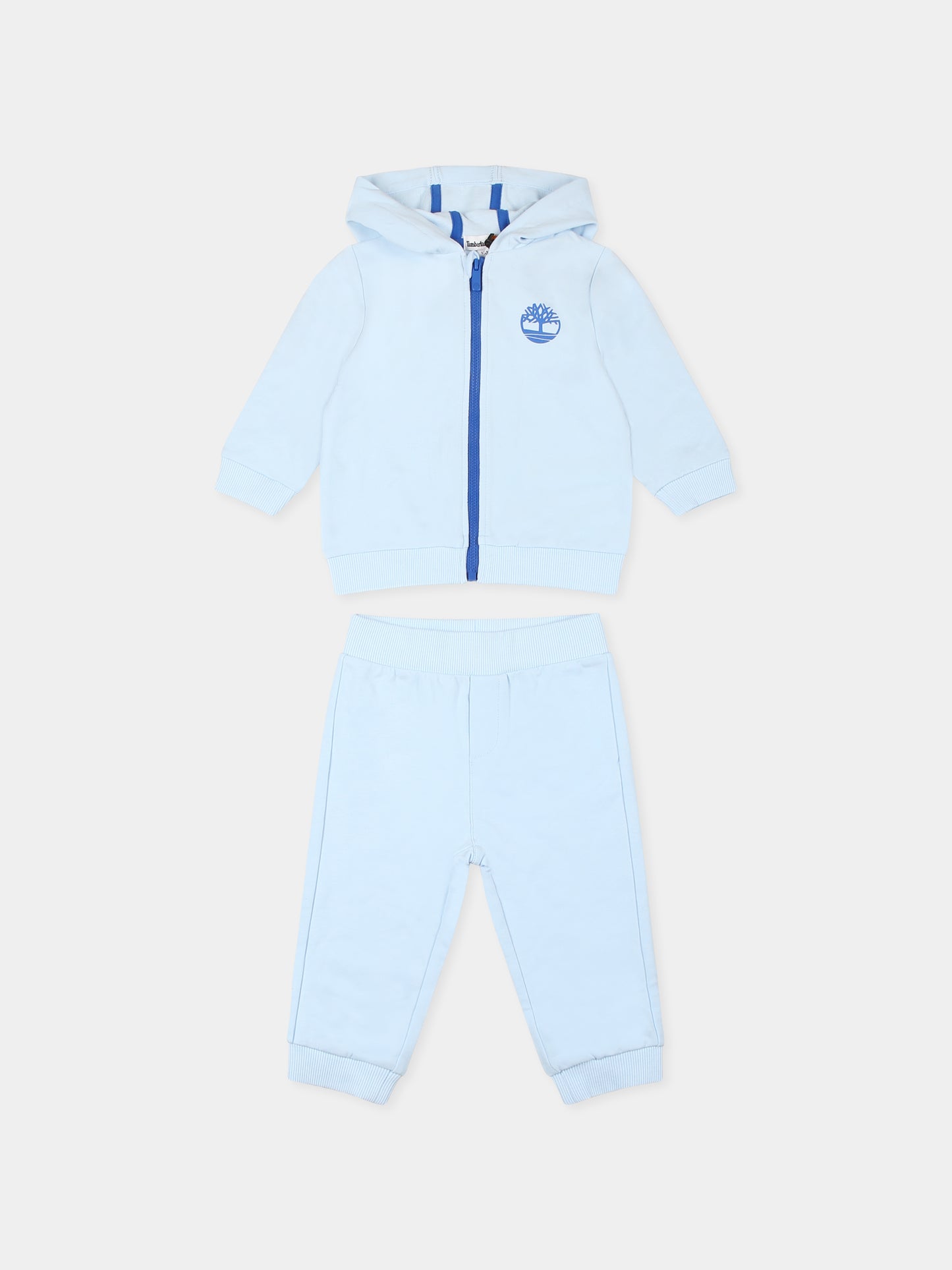 Light blue suit for baby boy with tree