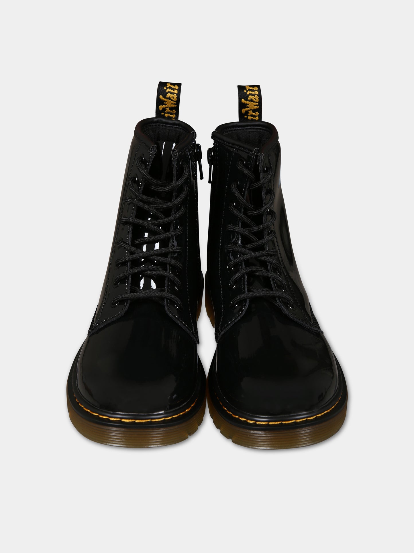 Black 1460 boots for girl with logo