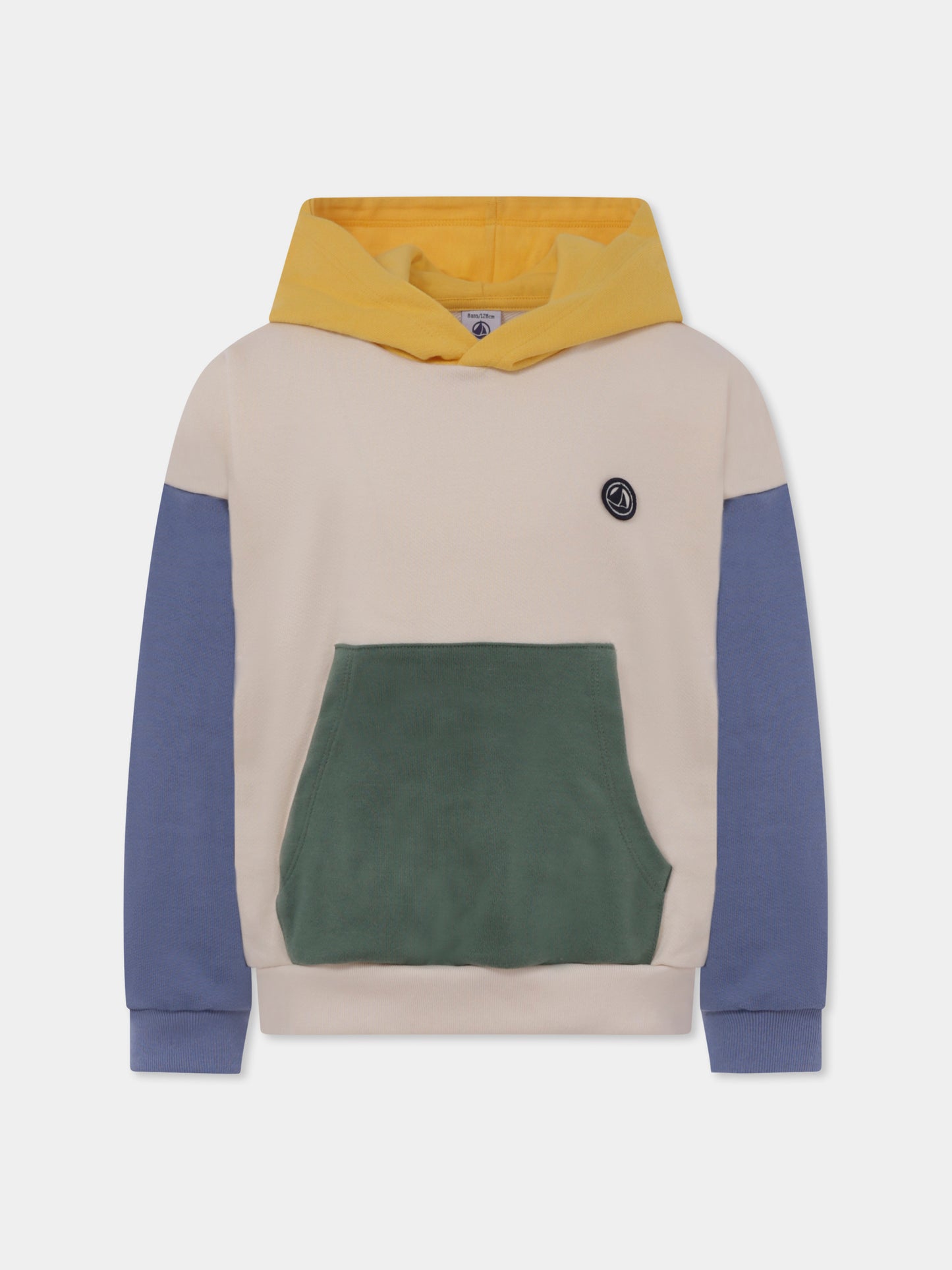 Ivory sweatshirt for boy with logo