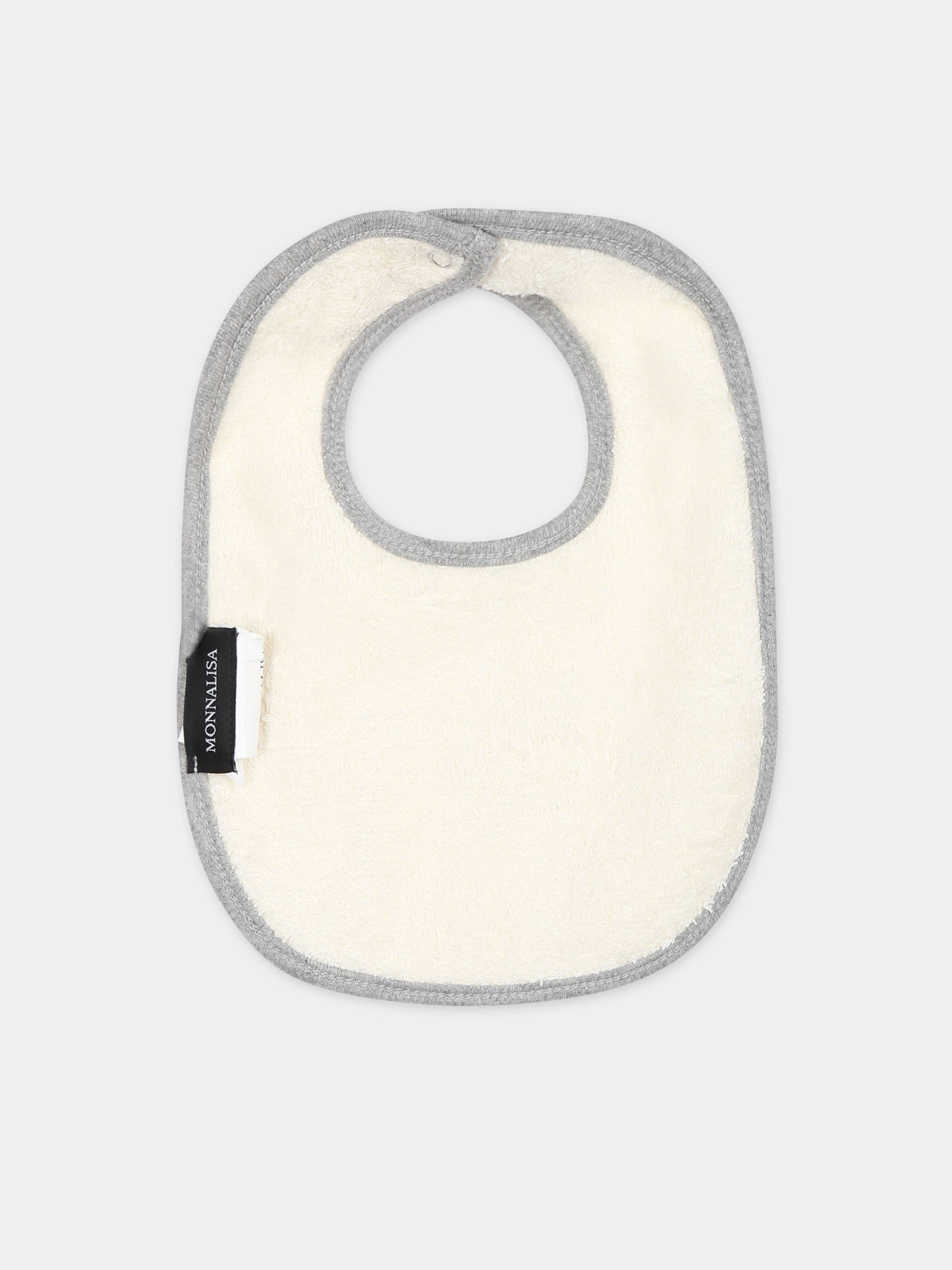 White bib for babykids with Snoopy